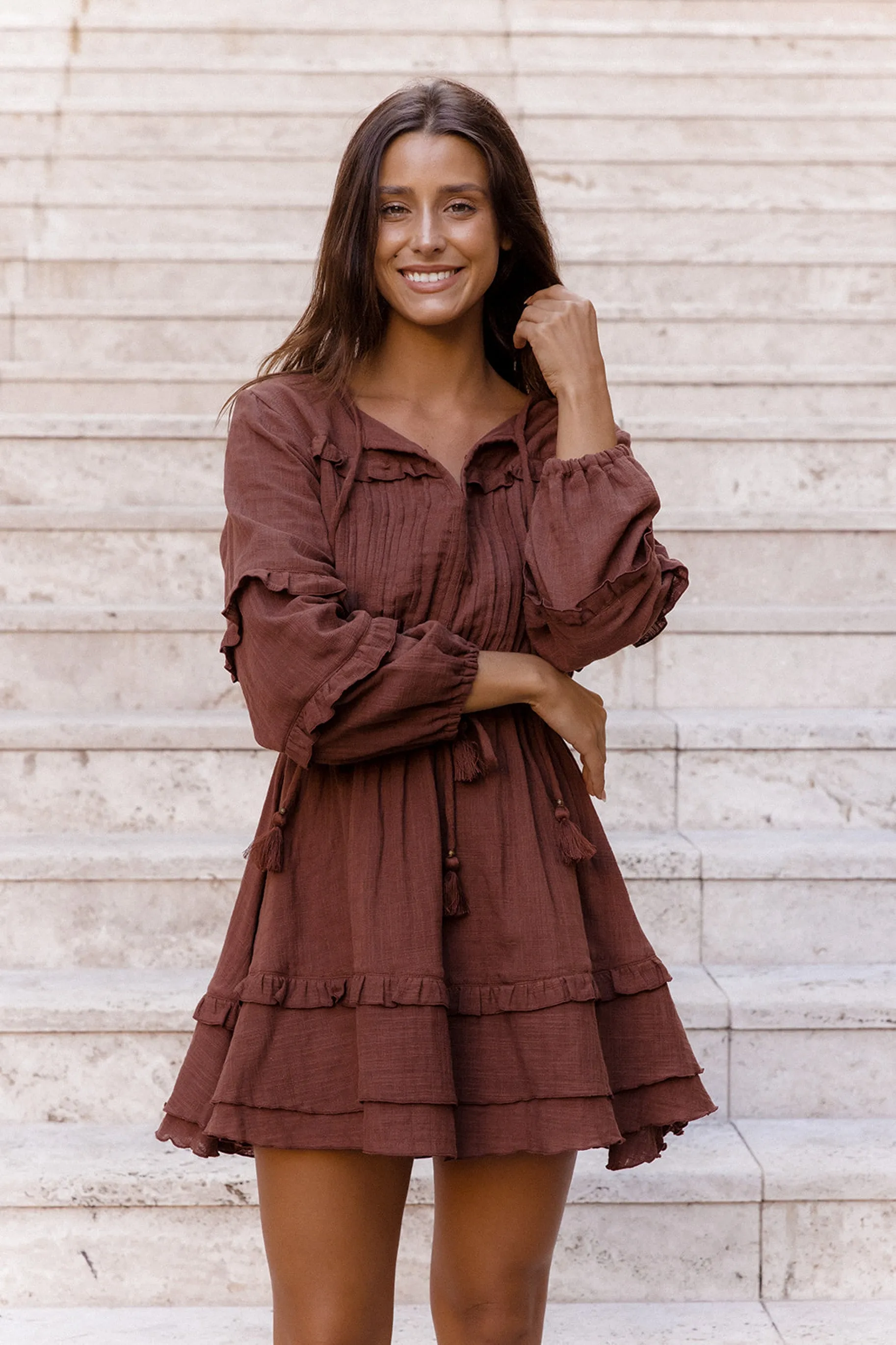 Lily Mini Dress - Chocolate sold by Tropical Dream