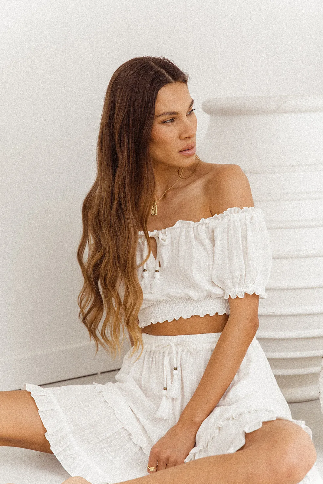 Daisy Crop Top - White sold by Tropical Dream product image thumbnail 2