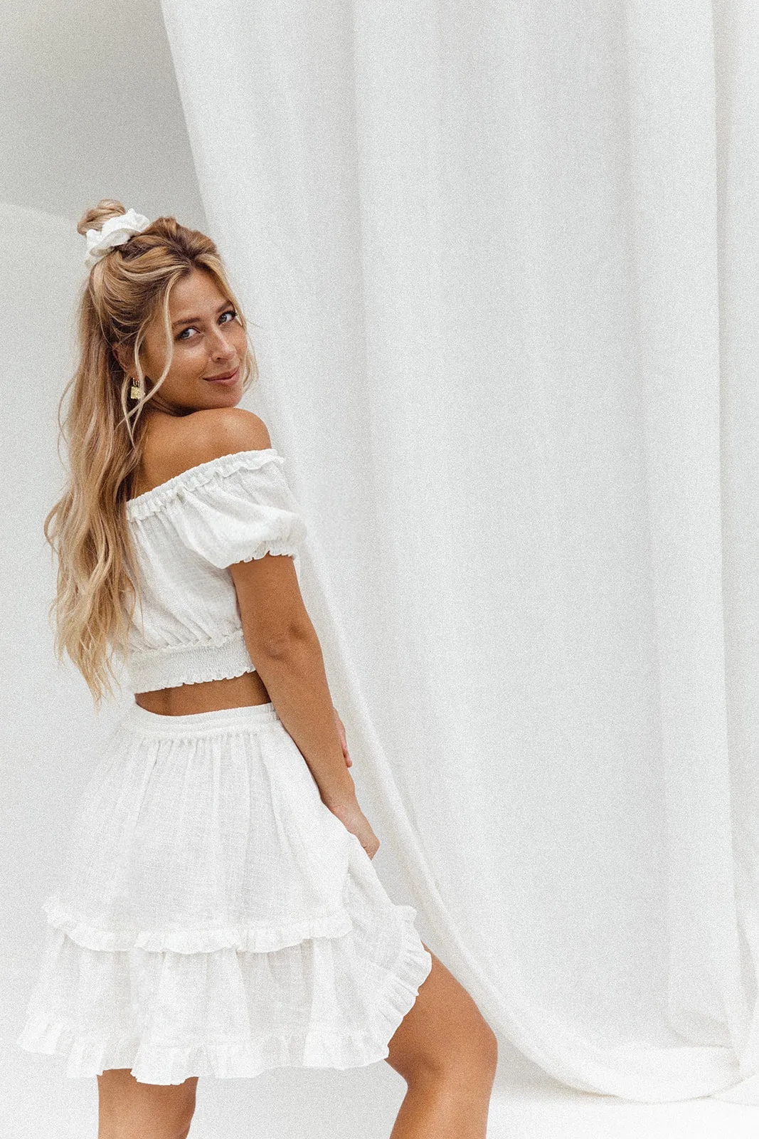 Daisy Crop Top - White sold by Tropical Dream product image thumbnail 3