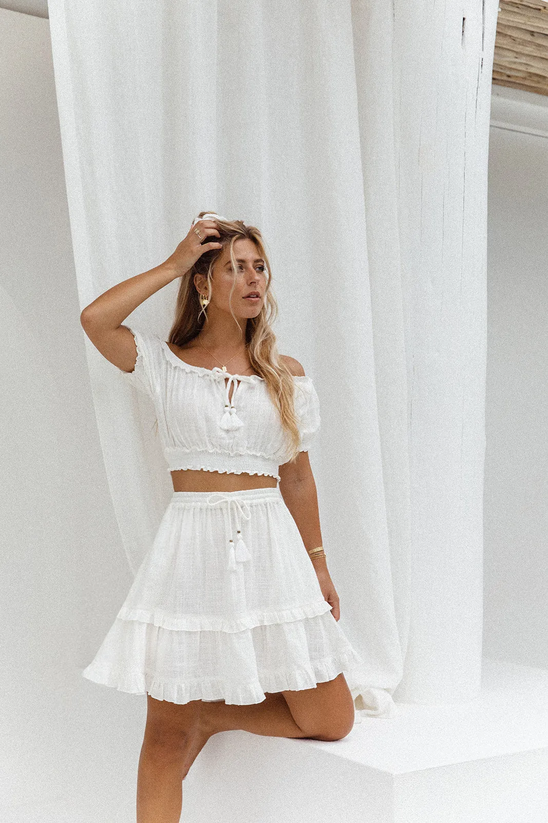 Daisy Crop Top - White sold by Tropical Dream product image thumbnail 5