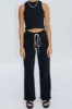 Wide Leg Lounge Pants Jet Black sold by Wildflo Studio