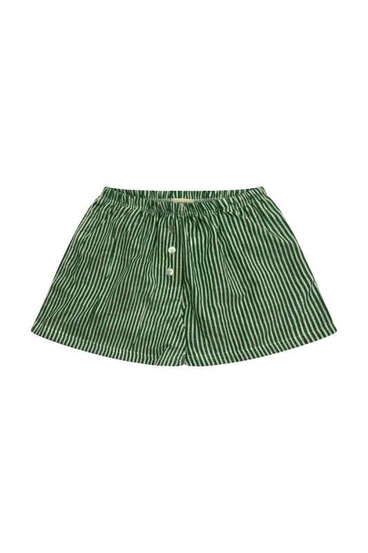Boxer Shorts Kelly Green Stripe sold by Wildflo Studio