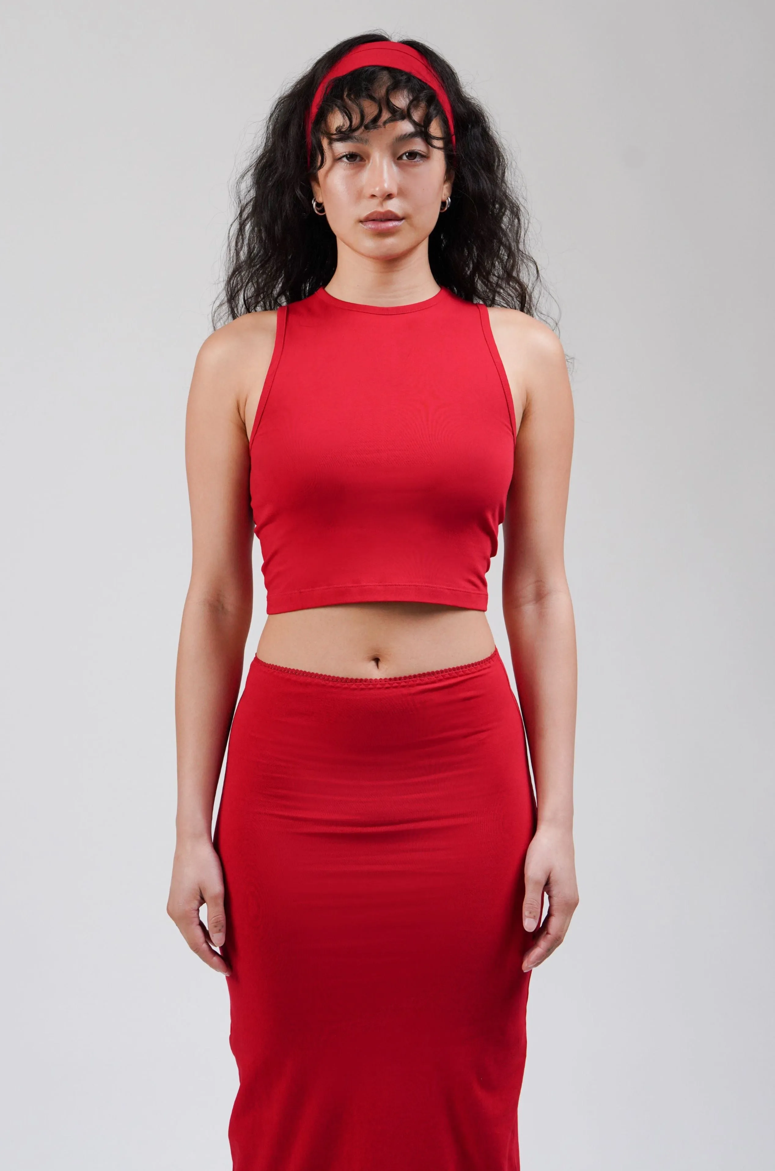 High Neck Tank Cherry Red sold by Wildflo Studio product image thumbnail 2