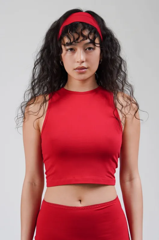 High Neck Tank Cherry Red sold by Wildflo Studio