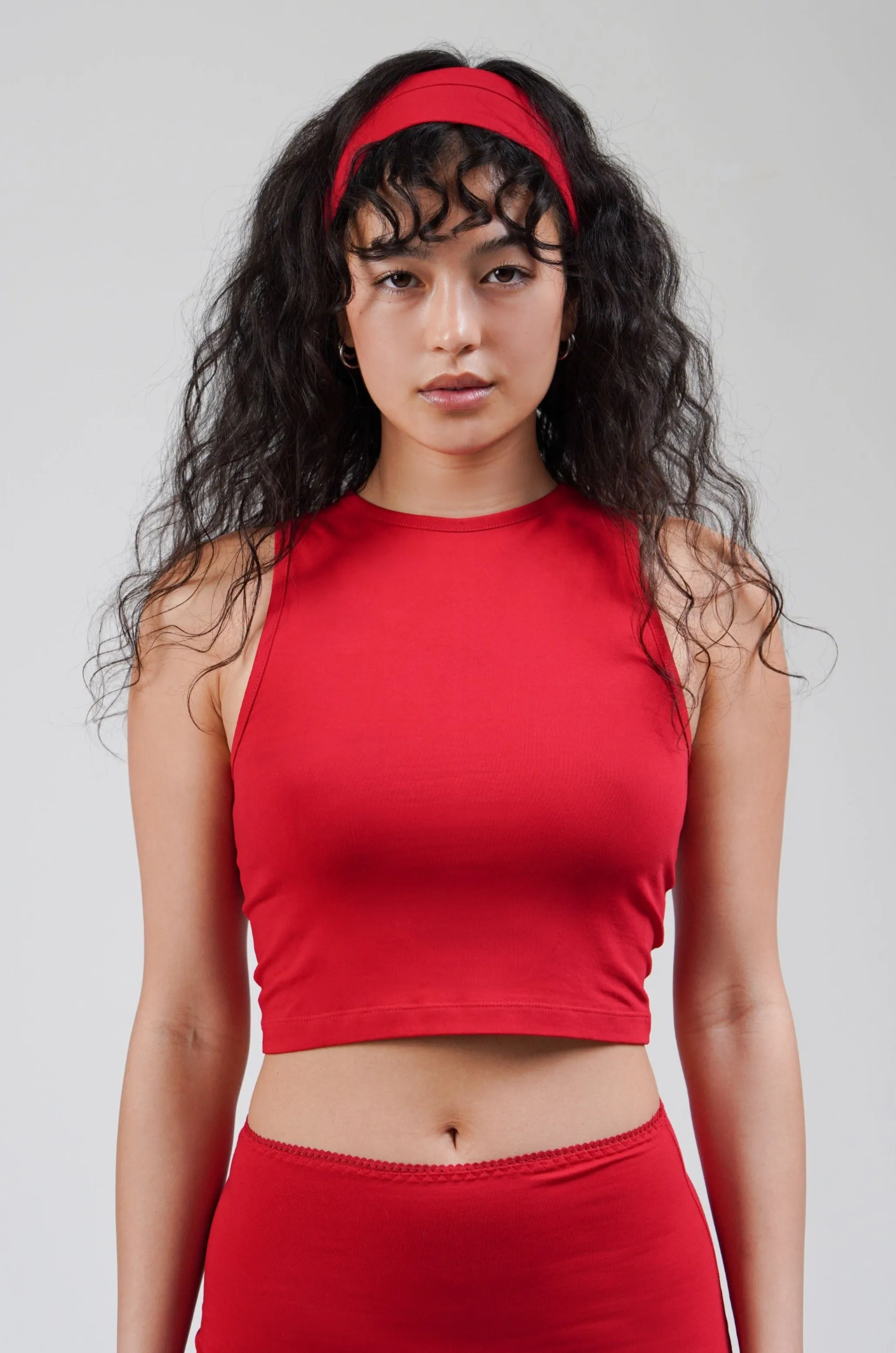 High Neck Tank Cherry Red sold by Wildflo Studio