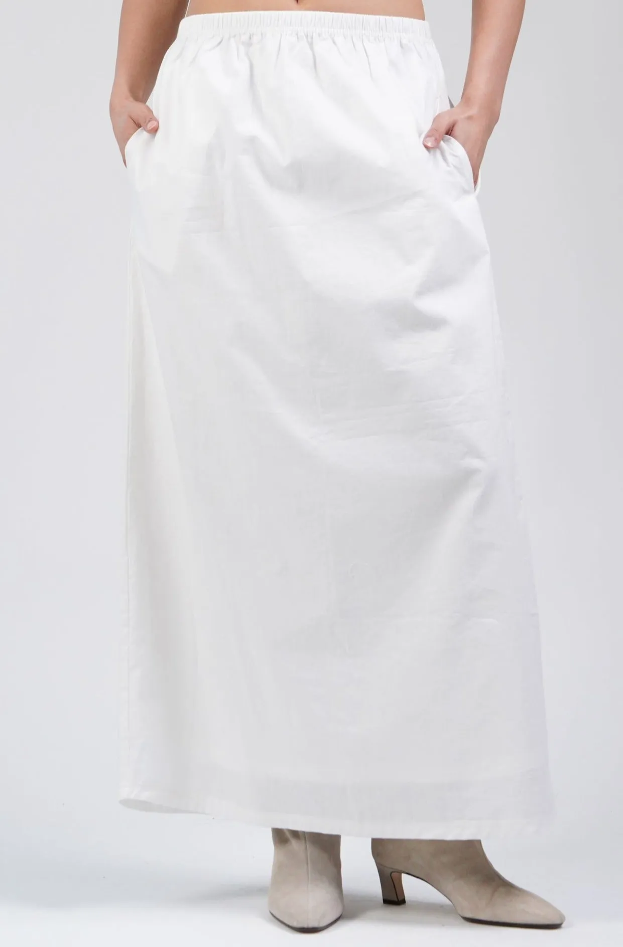Poplin Maxi Skirt White (Mislabeled) sold by Wildflo Studio product image thumbnail 2