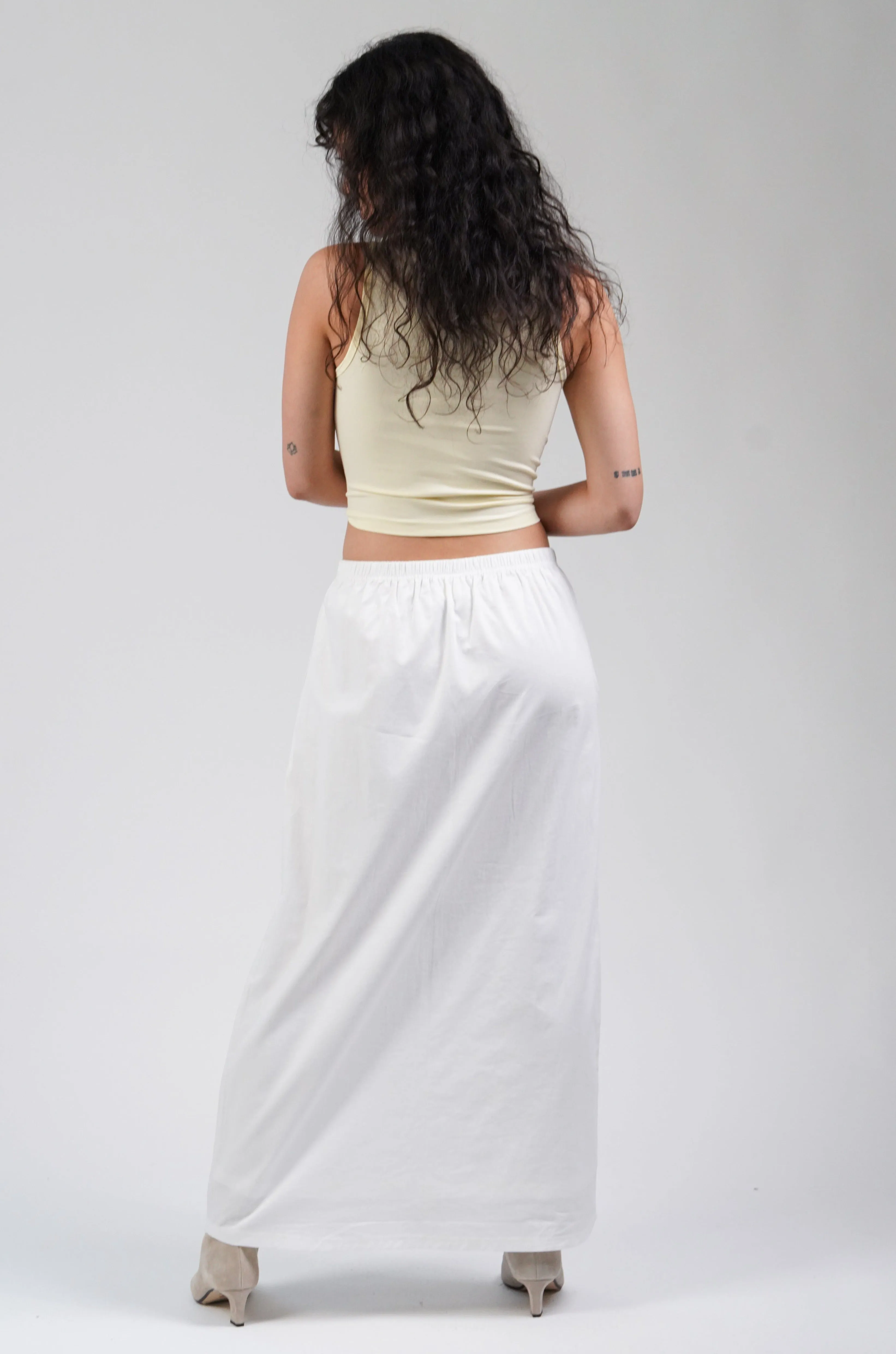 Poplin Maxi Skirt White (Mislabeled) sold by Wildflo Studio product image thumbnail 4