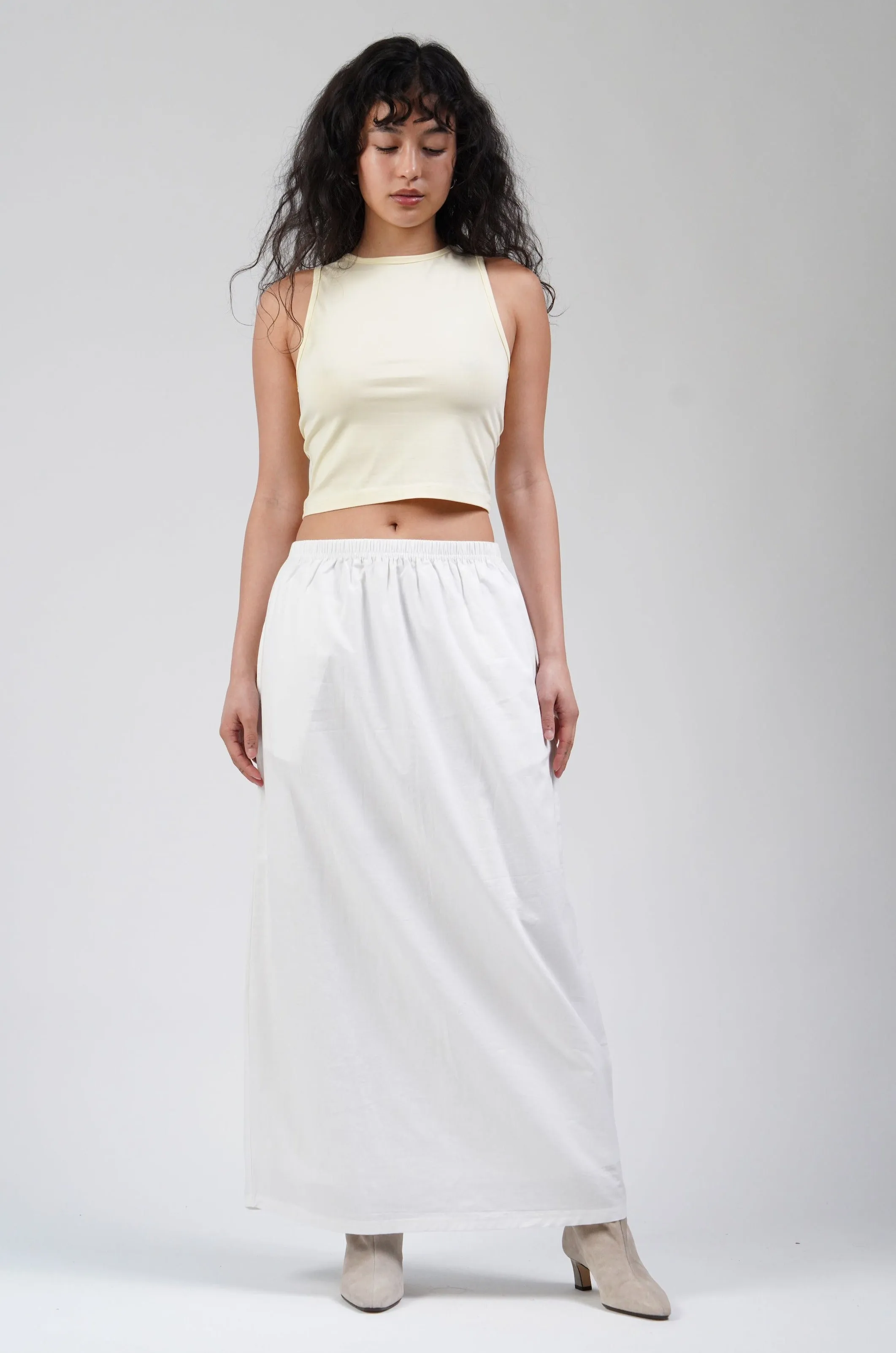 Poplin Maxi Skirt White (Mislabeled) sold by Wildflo Studio product image thumbnail 3
