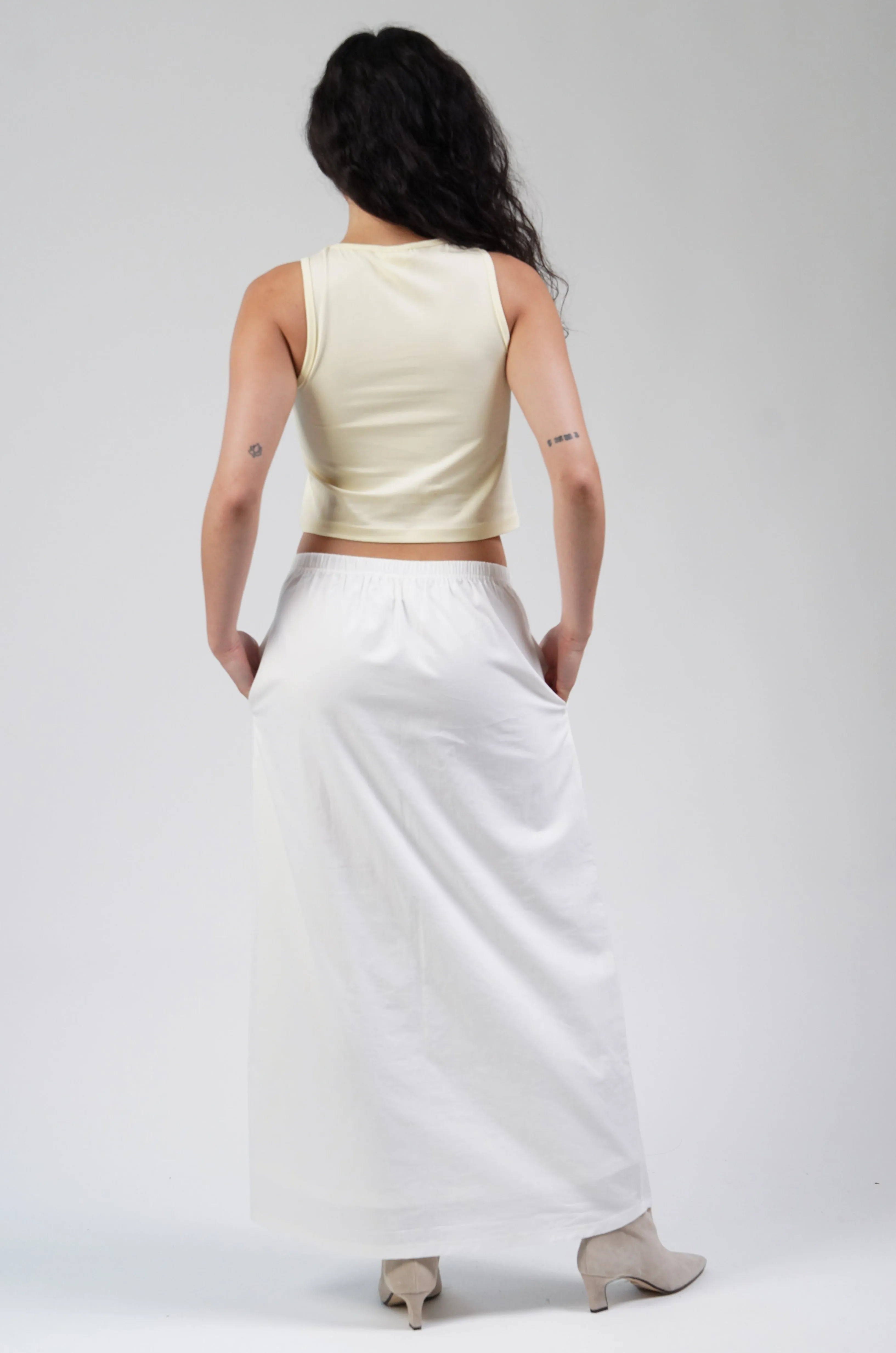 Poplin Maxi Skirt White (Mislabeled) sold by Wildflo Studio product image thumbnail 5