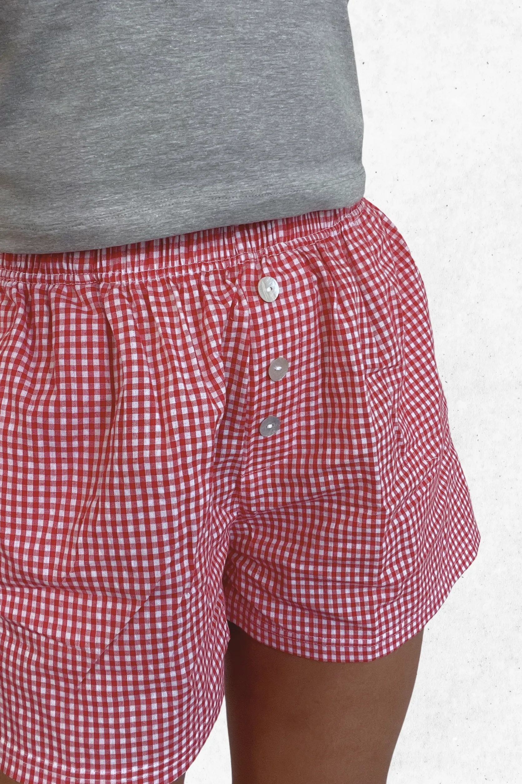 Boxer Shorts Red Gingham sold by Wildflo Studio product image thumbnail 2