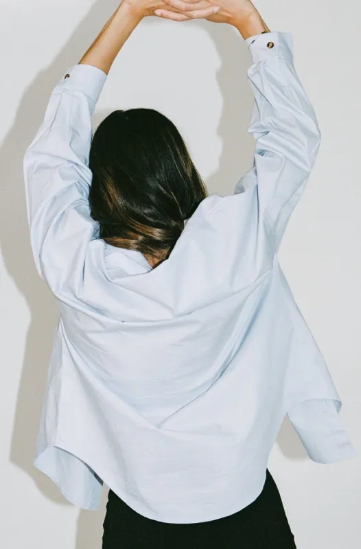 Poplin Shirt Light Blue sold by Wildflo Studio
