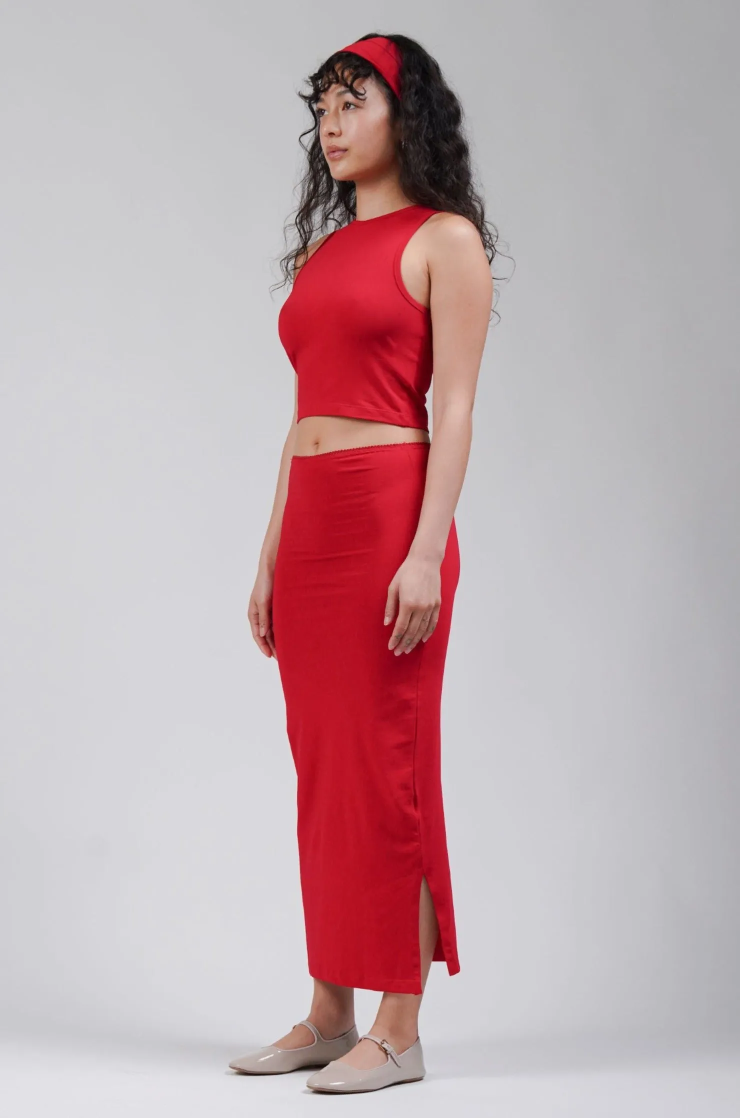 Midi Skirt Cherry Red sold by Wildflo Studio product image thumbnail 3
