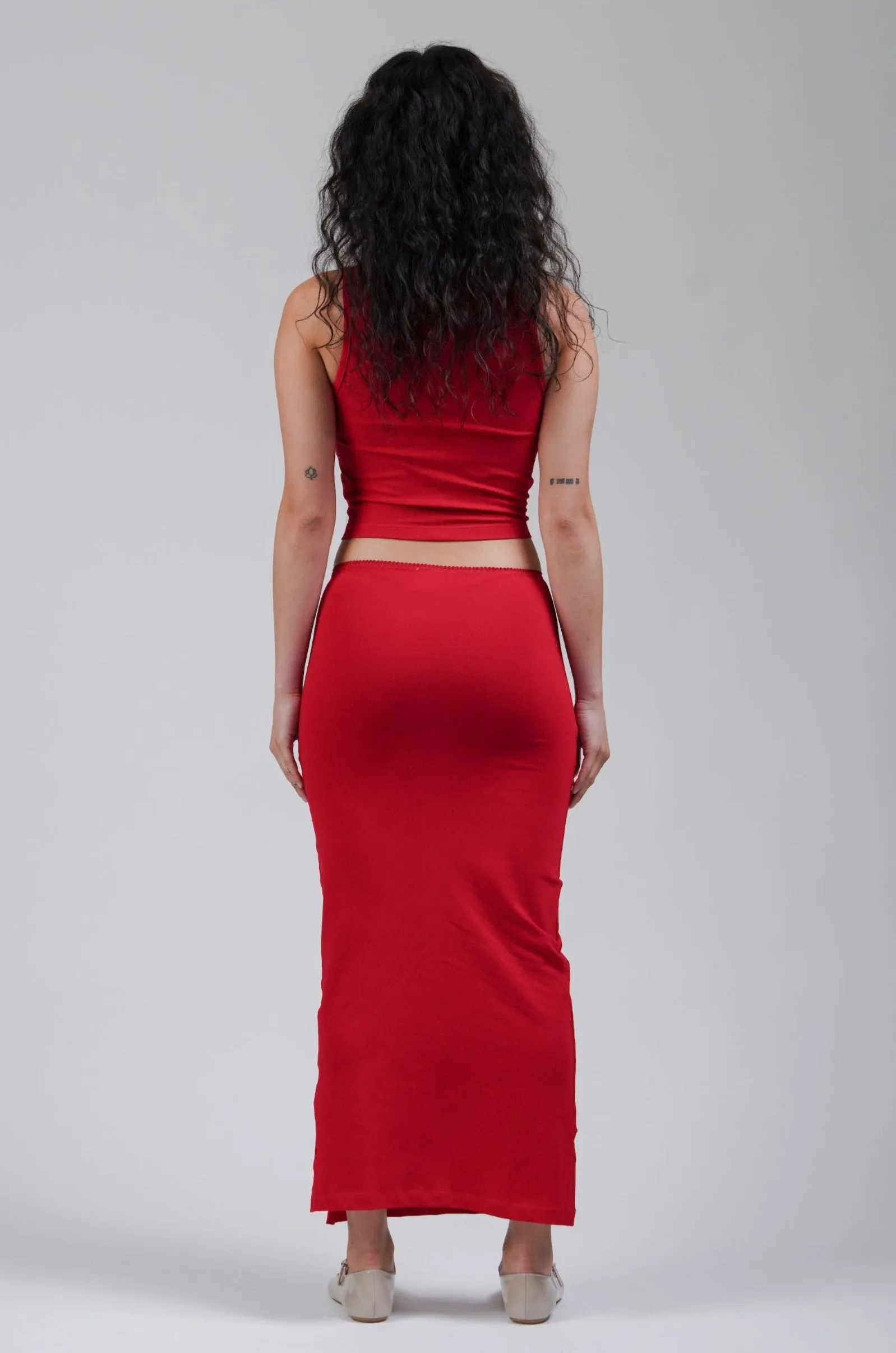 Midi Skirt Cherry Red sold by Wildflo Studio product image thumbnail 4