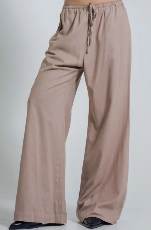 Linen Pants Taupe sold by Wildflo Studio