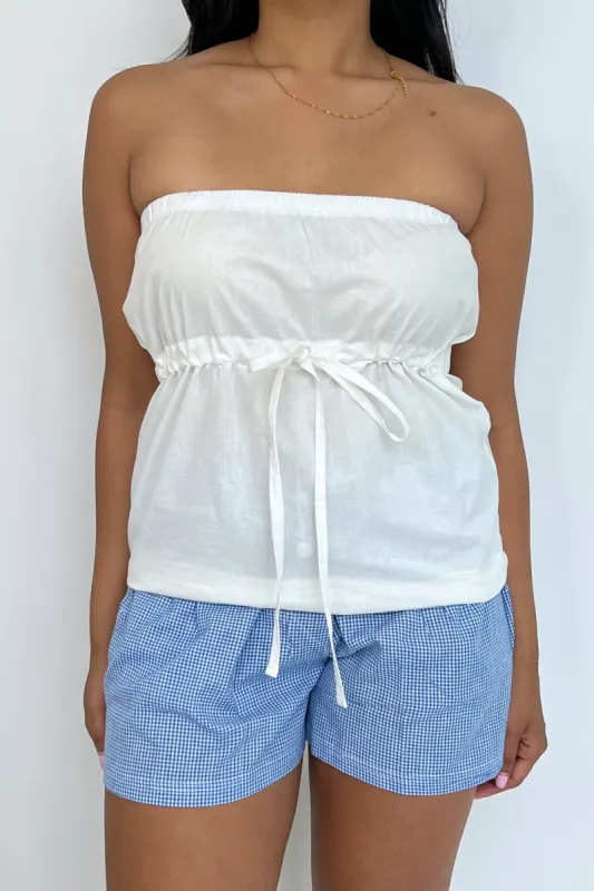 Sample Tie Tube Top White sold by Wildflo Studio
