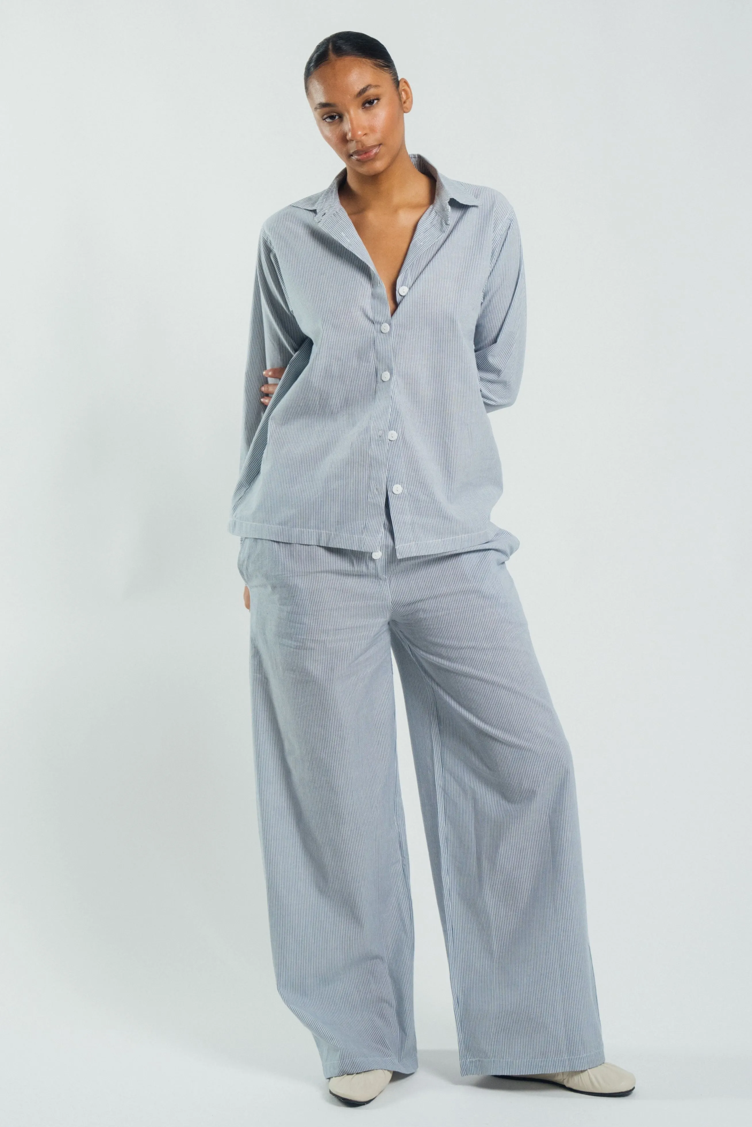 Boxer Pants Ocean Blue Stripe sold by Wildflo Studio product image thumbnail 2