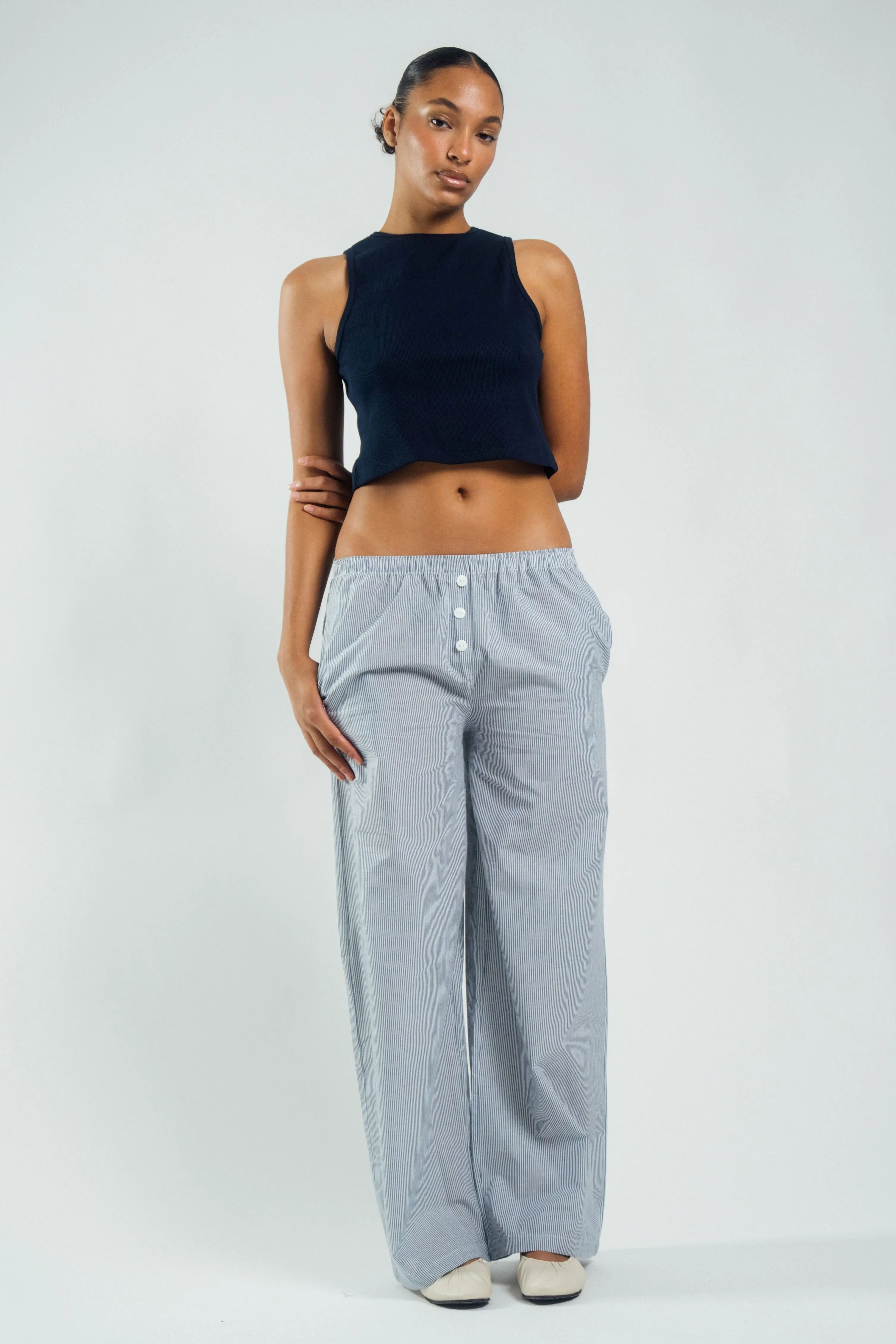 Boxer Pants Ocean Blue Stripe sold by Wildflo Studio product image thumbnail 3