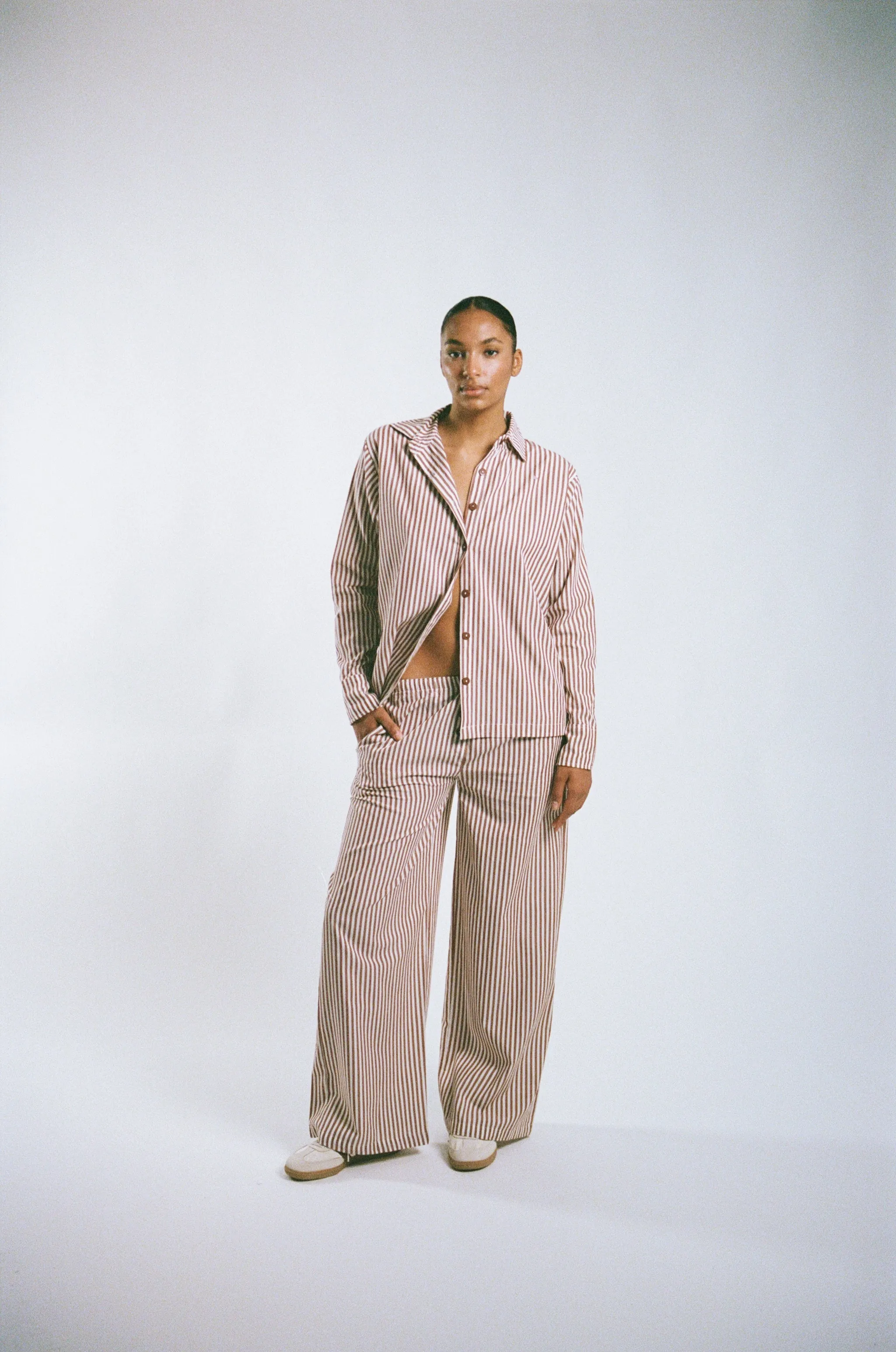 Boxer Pants Chocolate Stripe sold by Wildflo Studio product image thumbnail 4