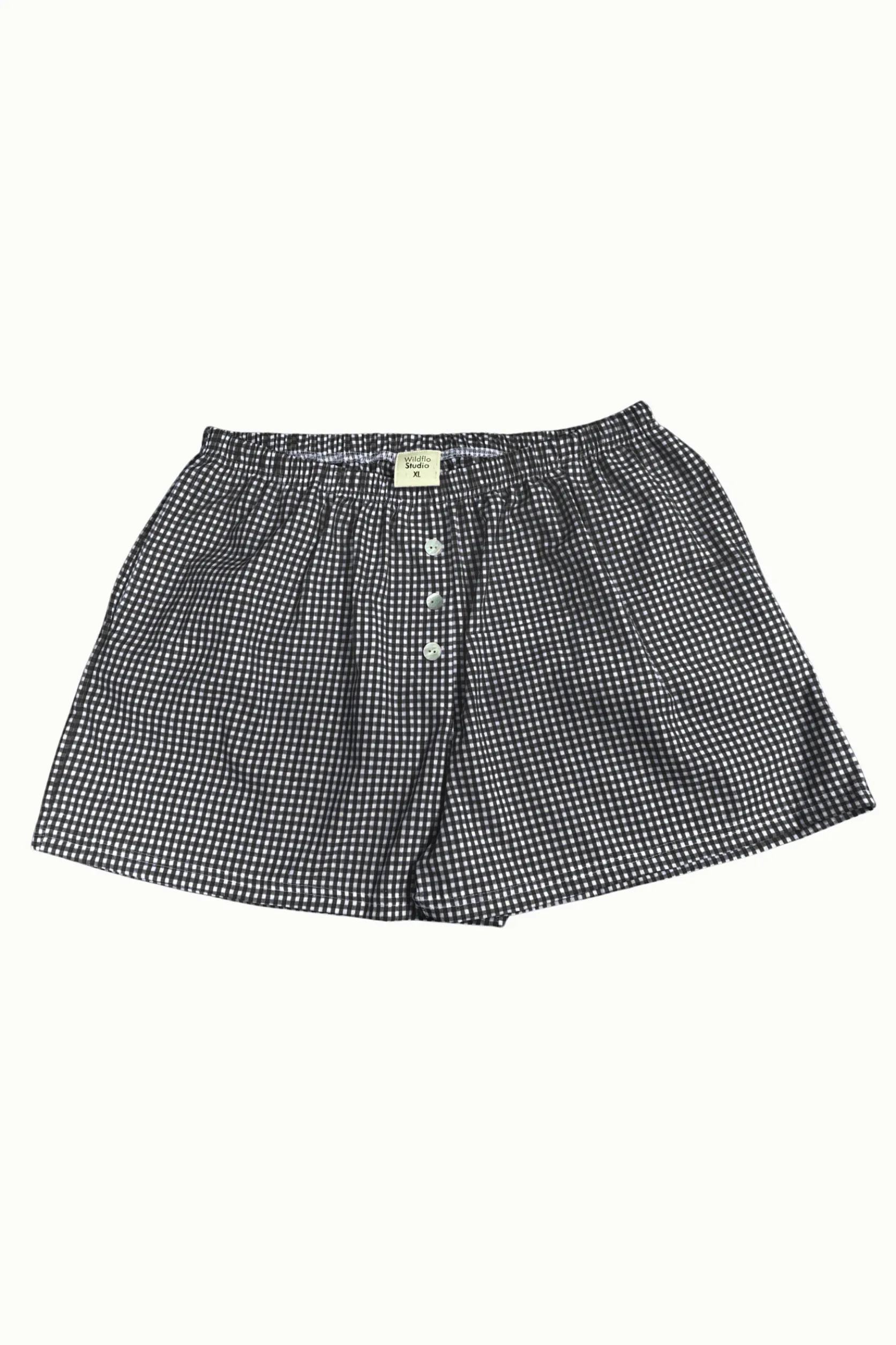 Boxer Shorts Black Gingham sold by Wildflo Studio product image thumbnail 2