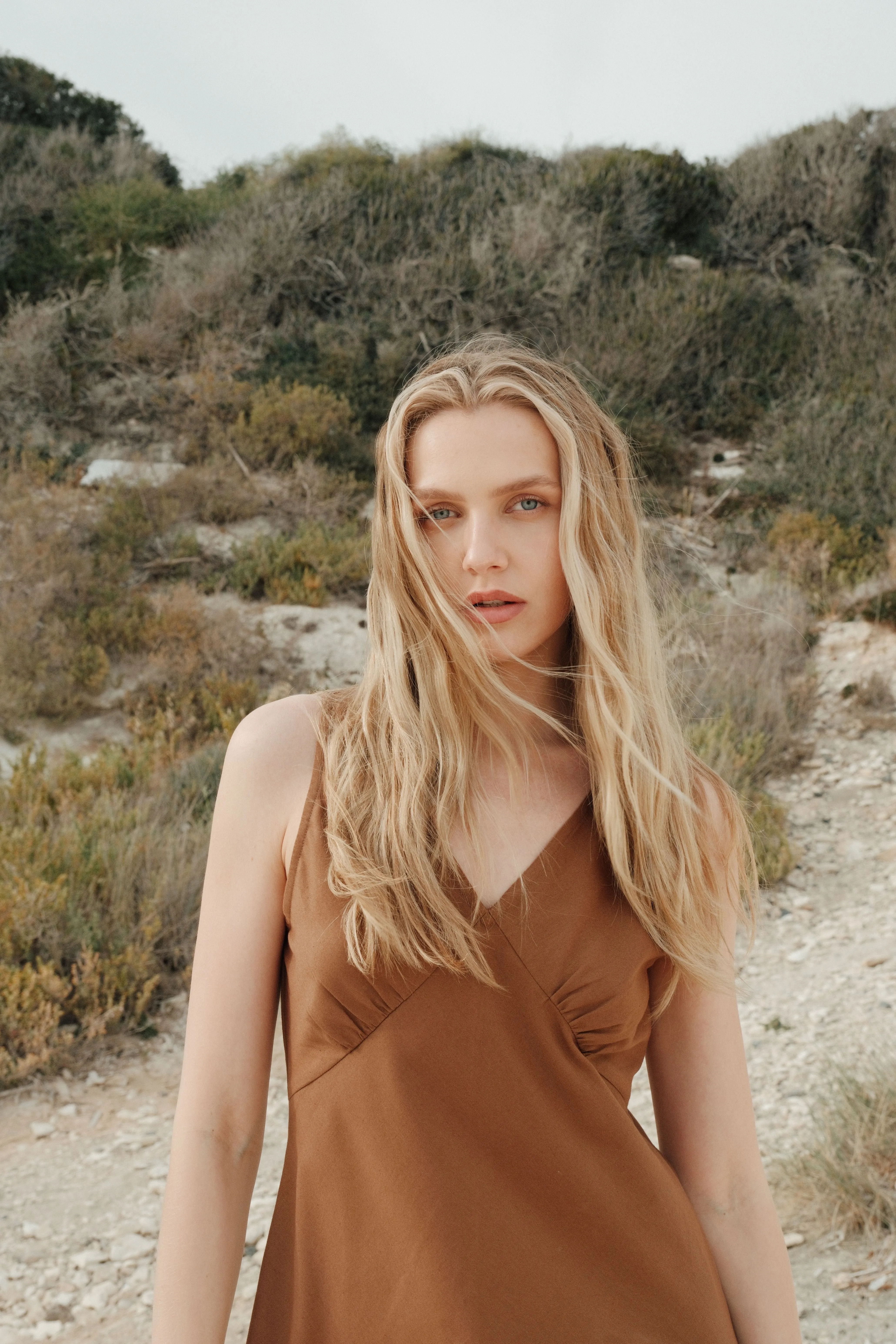 Organic Cotton Midi Slip Dress Toffee sold by Wildflo Studio product image thumbnail 3