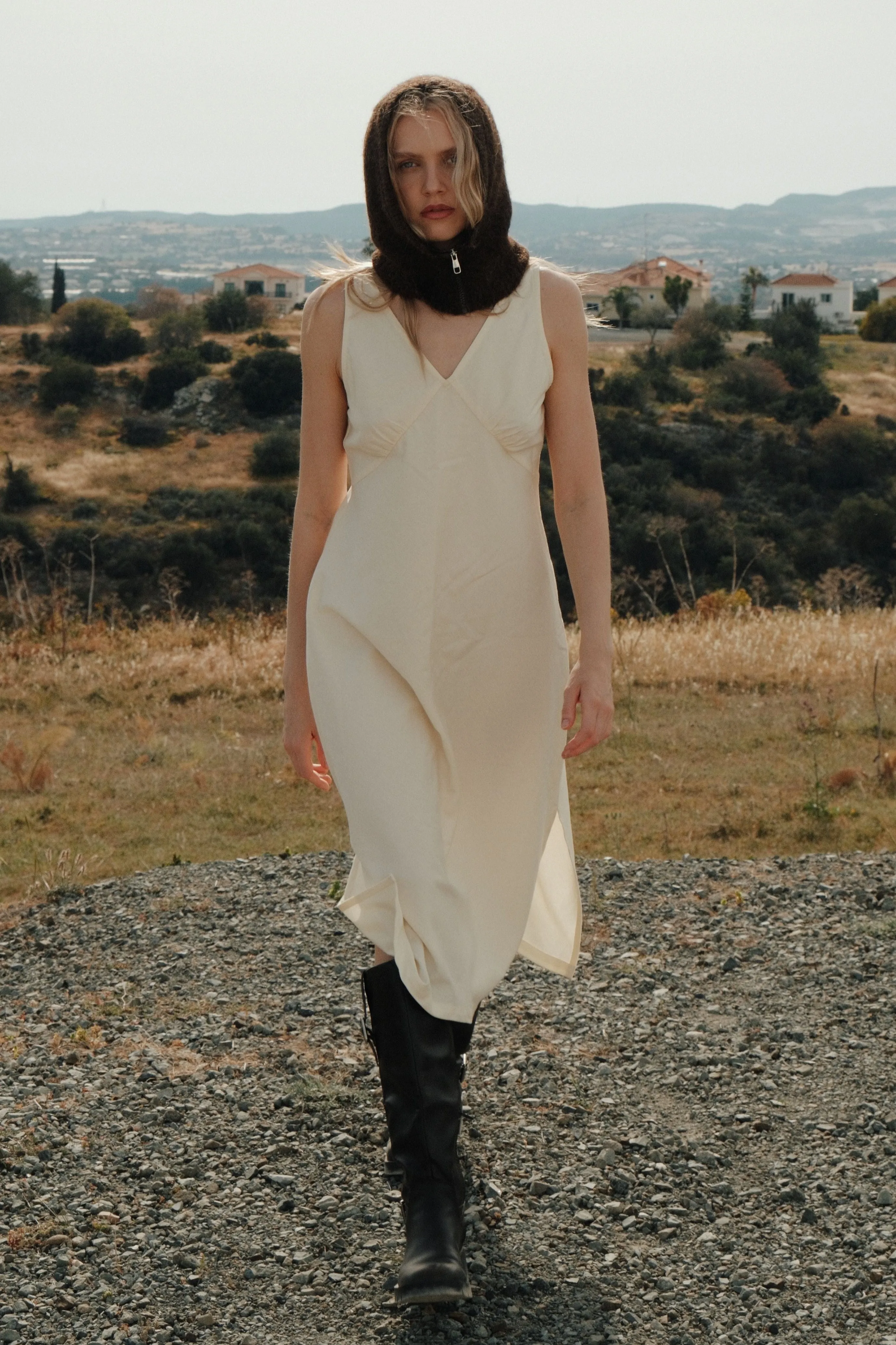 Organic Cotton Midi Slip Dress Butter sold by Wildflo Studio product image thumbnail 2