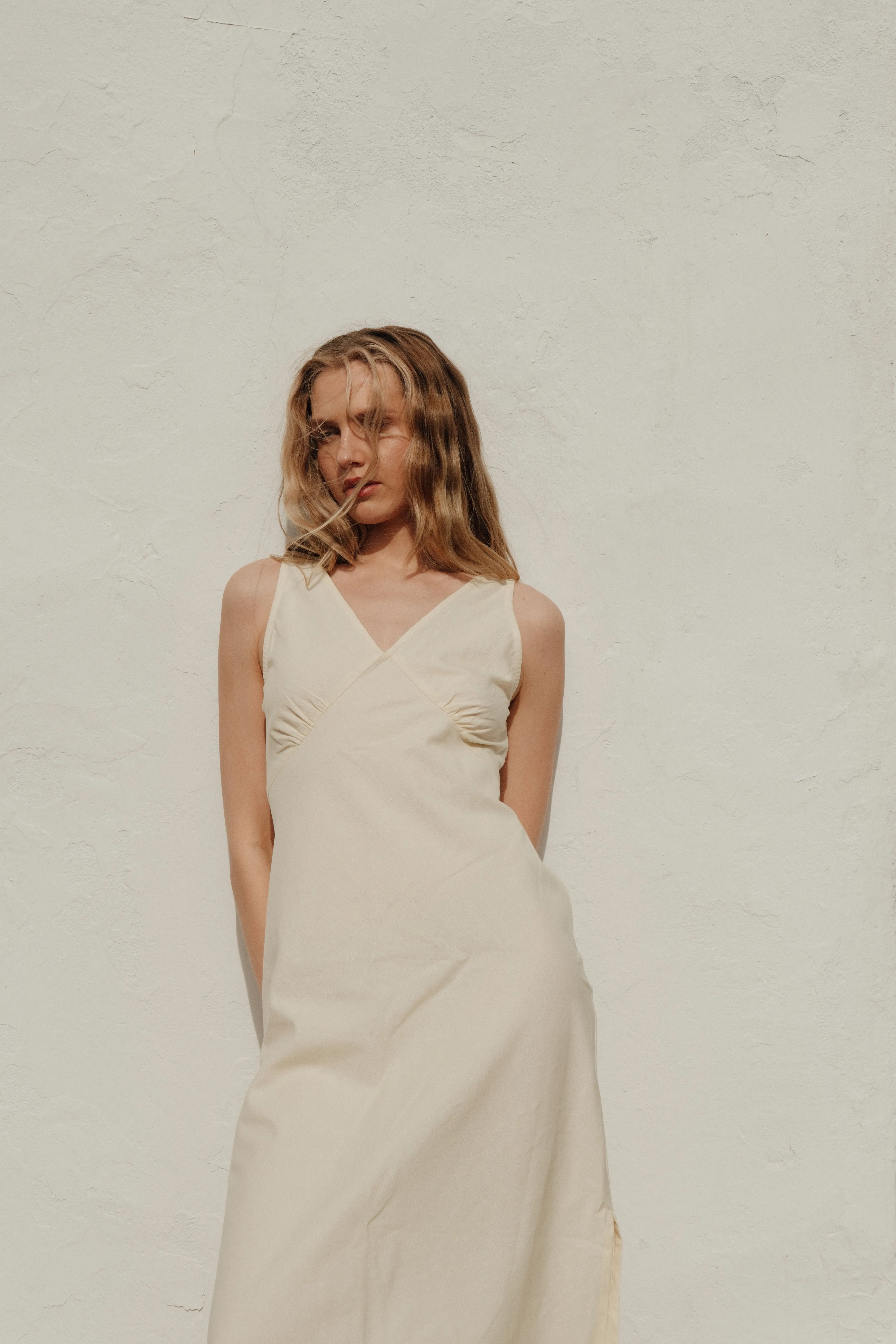 Organic Cotton Midi Slip Dress Butter sold by Wildflo Studio