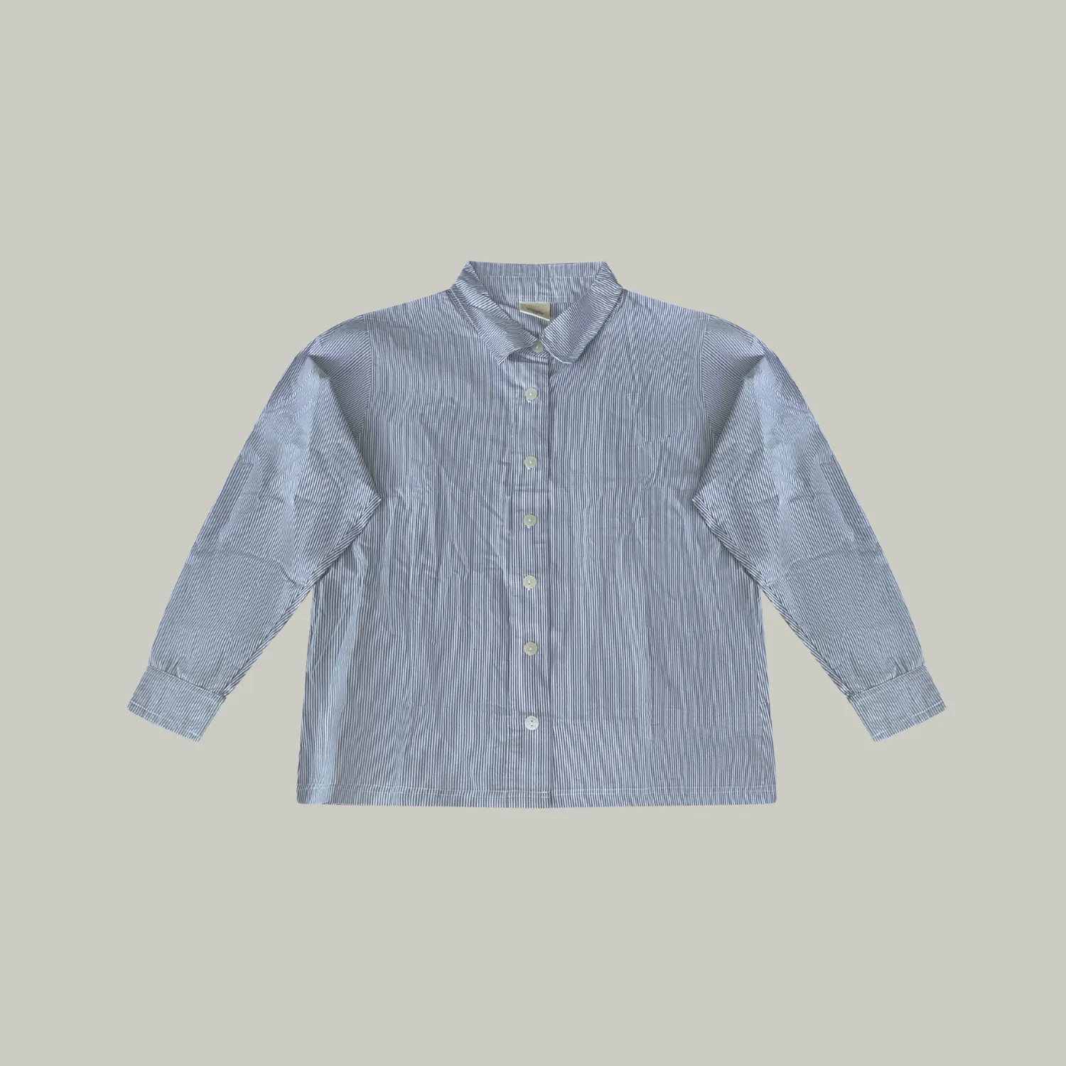 Relaxed Button Down Shirt Sea Blue Stripe sold by Wildflo Studio