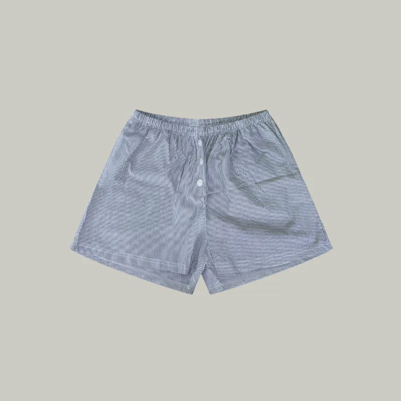 Cotton Boxer Shorts Sea Blue Stripe sold by Wildflo Studio