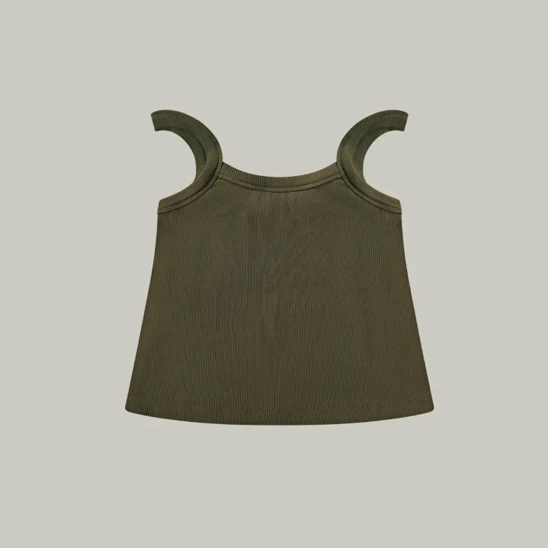 Rib Scoop Neck Tank Olive sold by Wildflo Studio