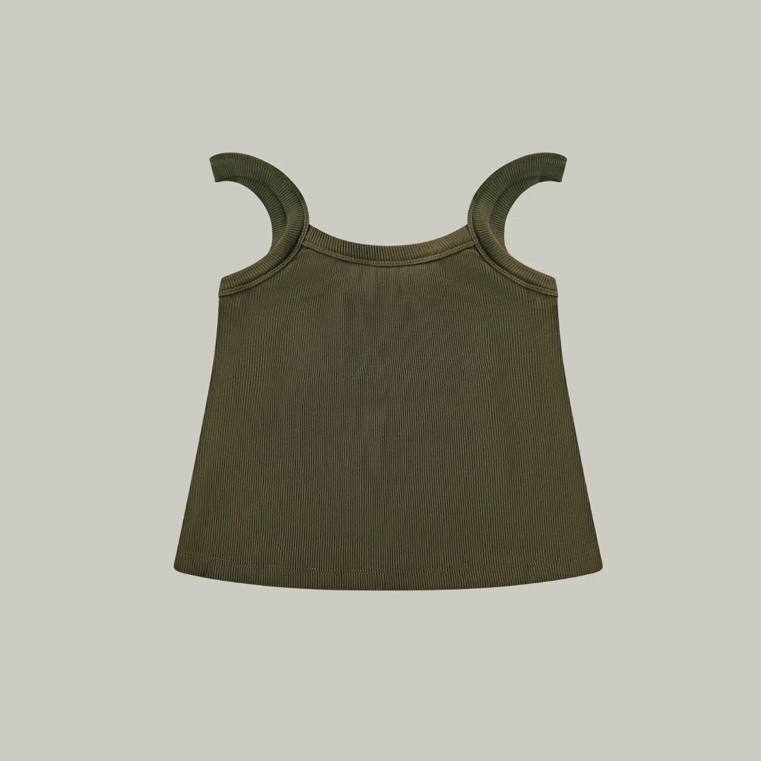 Rib Scoop Neck Tank Olive sold by Wildflo Studio