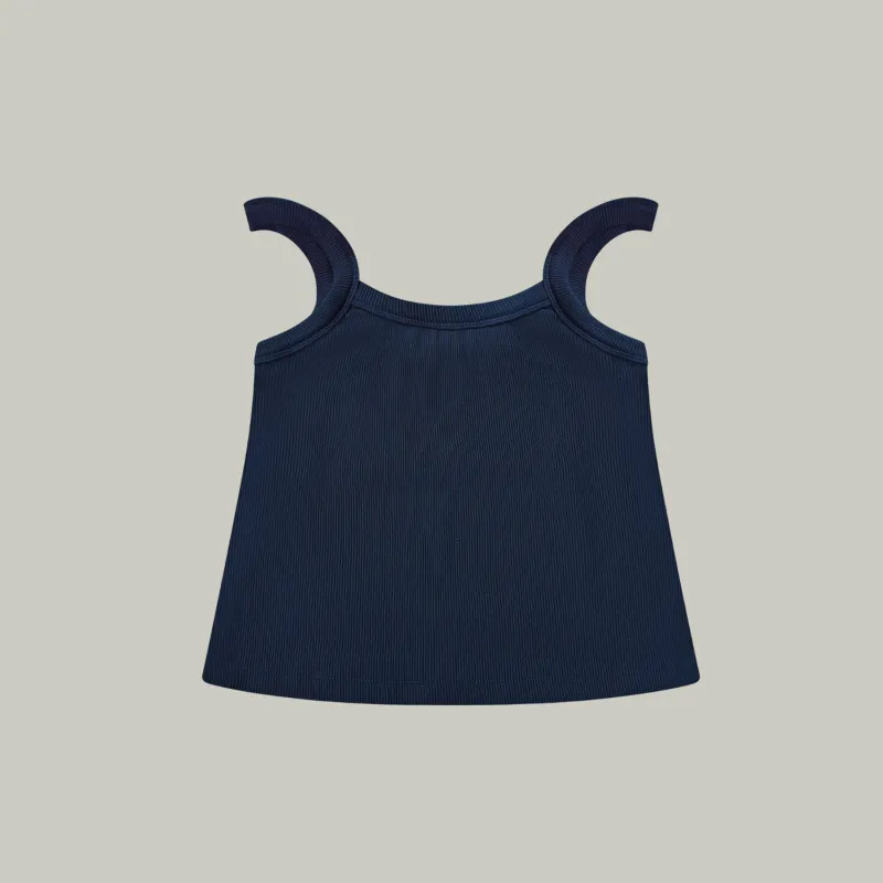 Rib Scoop Neck Tank Navy sold by Wildflo Studio