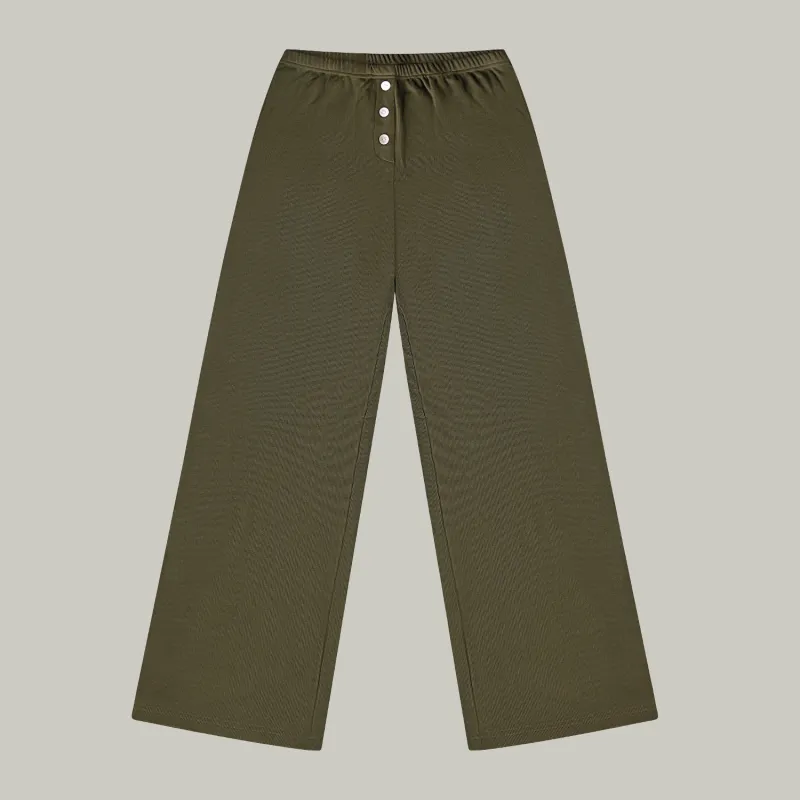 Rib Boxer Pants Olive sold by Wildflo Studio