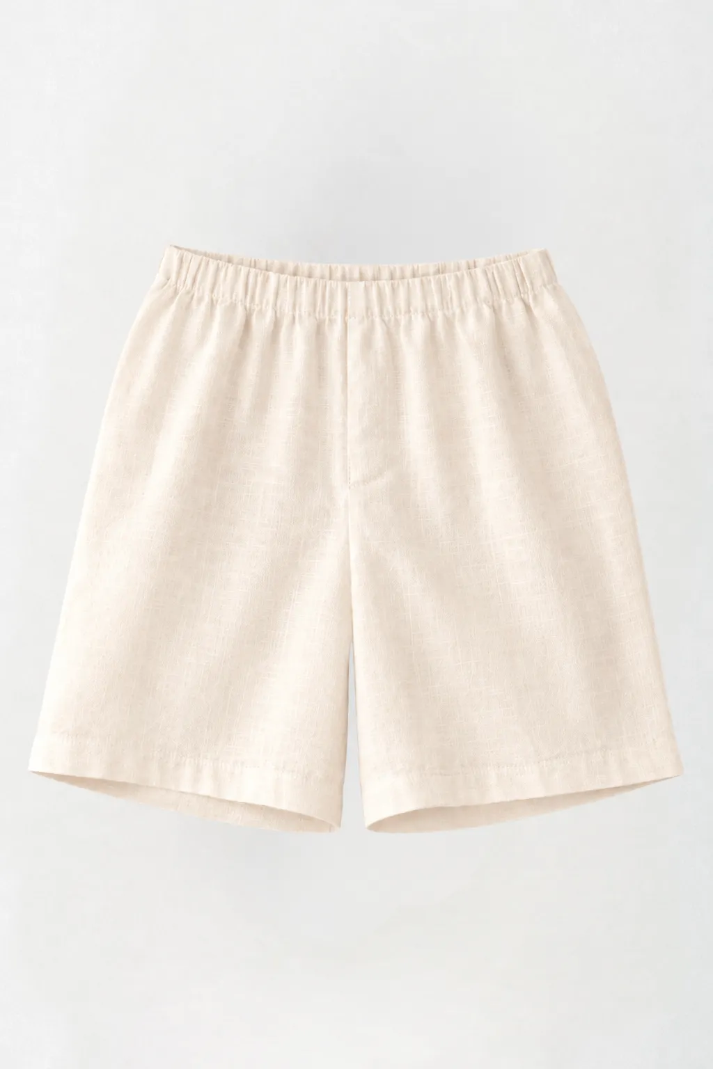 Linen Bermuda Shorts Ecru sold by Wildflo Studio product image thumbnail 3