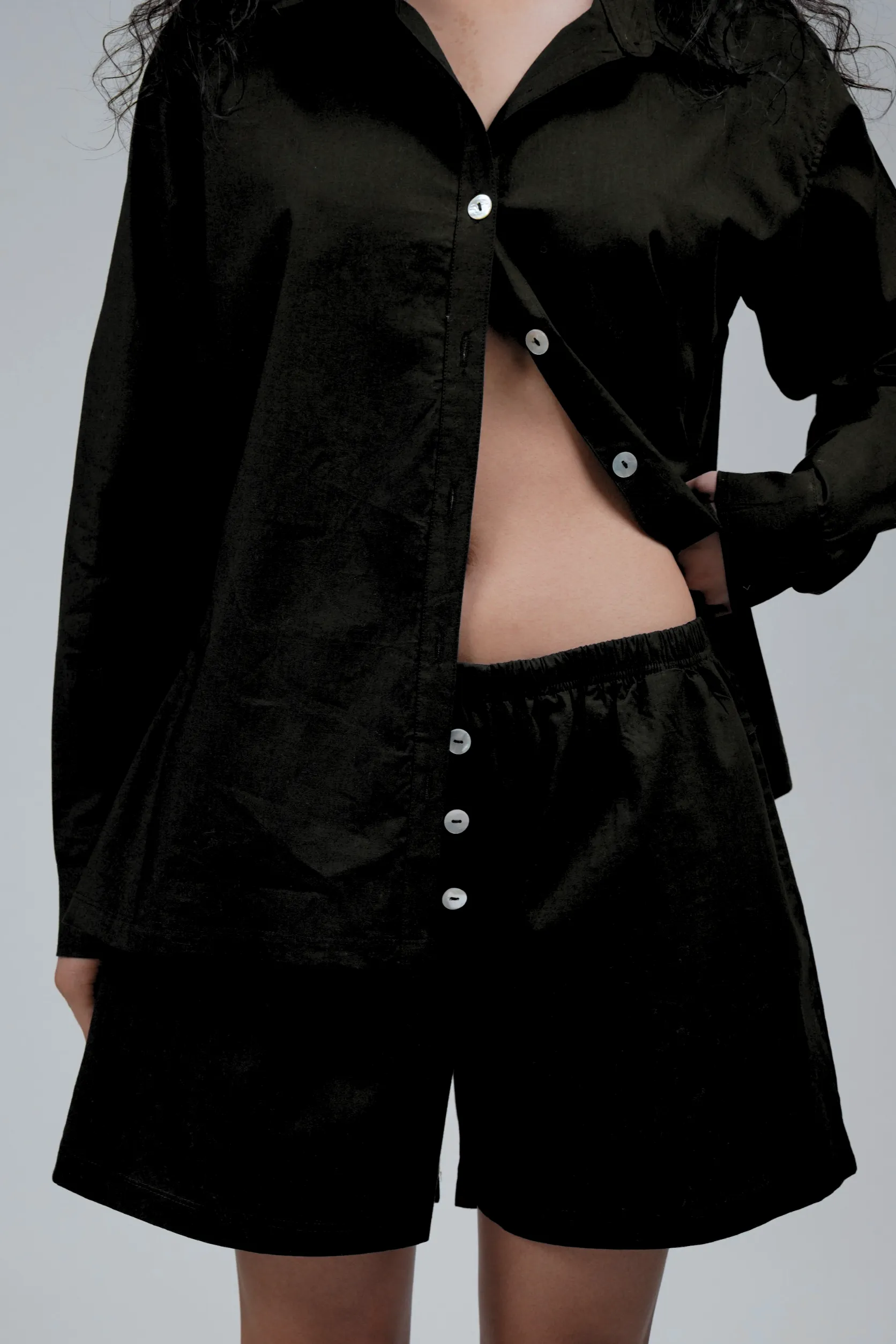 Poplin Shirt Jet Black sold by Wildflo Studio product image thumbnail 3