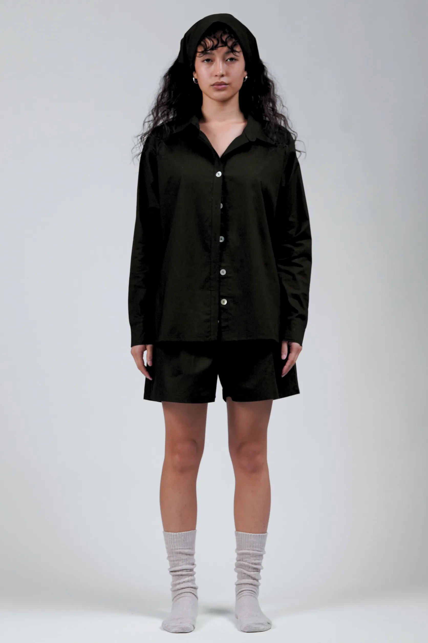 Poplin Shirt Jet Black sold by Wildflo Studio product image thumbnail 2