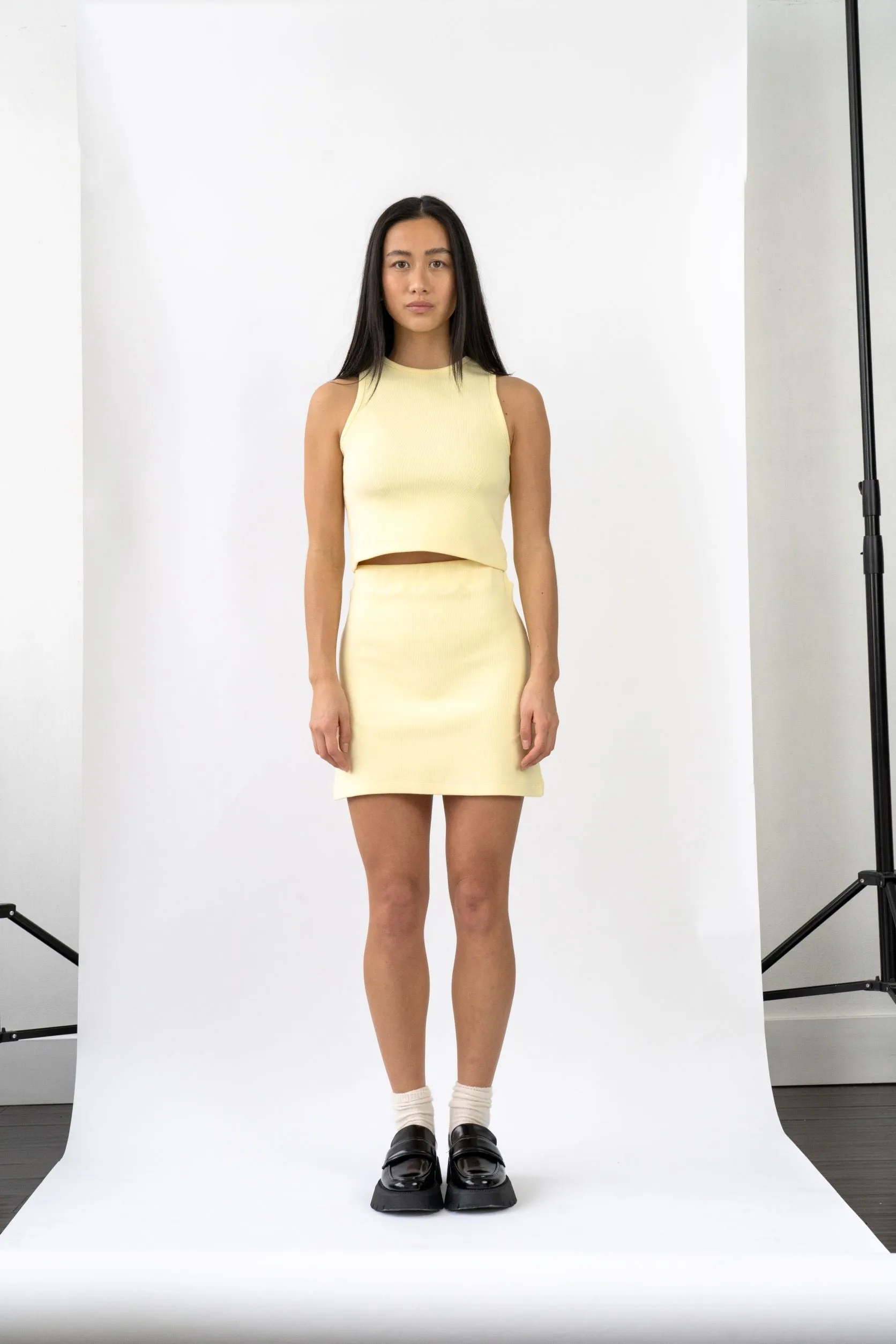 High Neck Ribbed Tank Butter sold by Wildflo Studio product image thumbnail 4