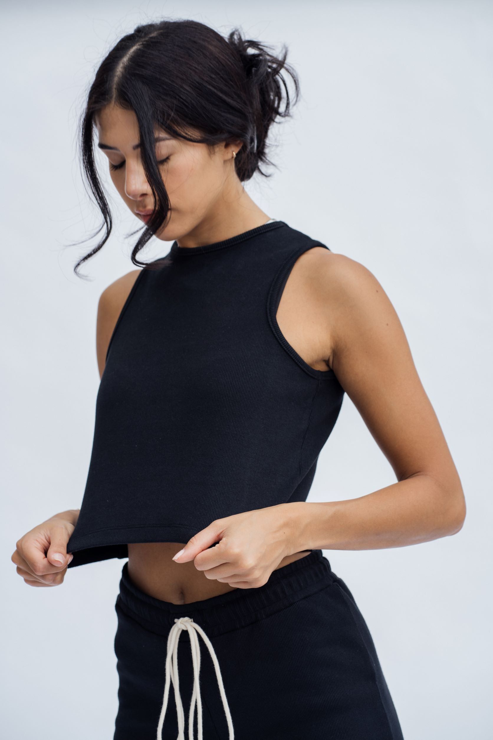 Ribbed Tank Jet Black sold by Wildflo Studio product image thumbnail 3