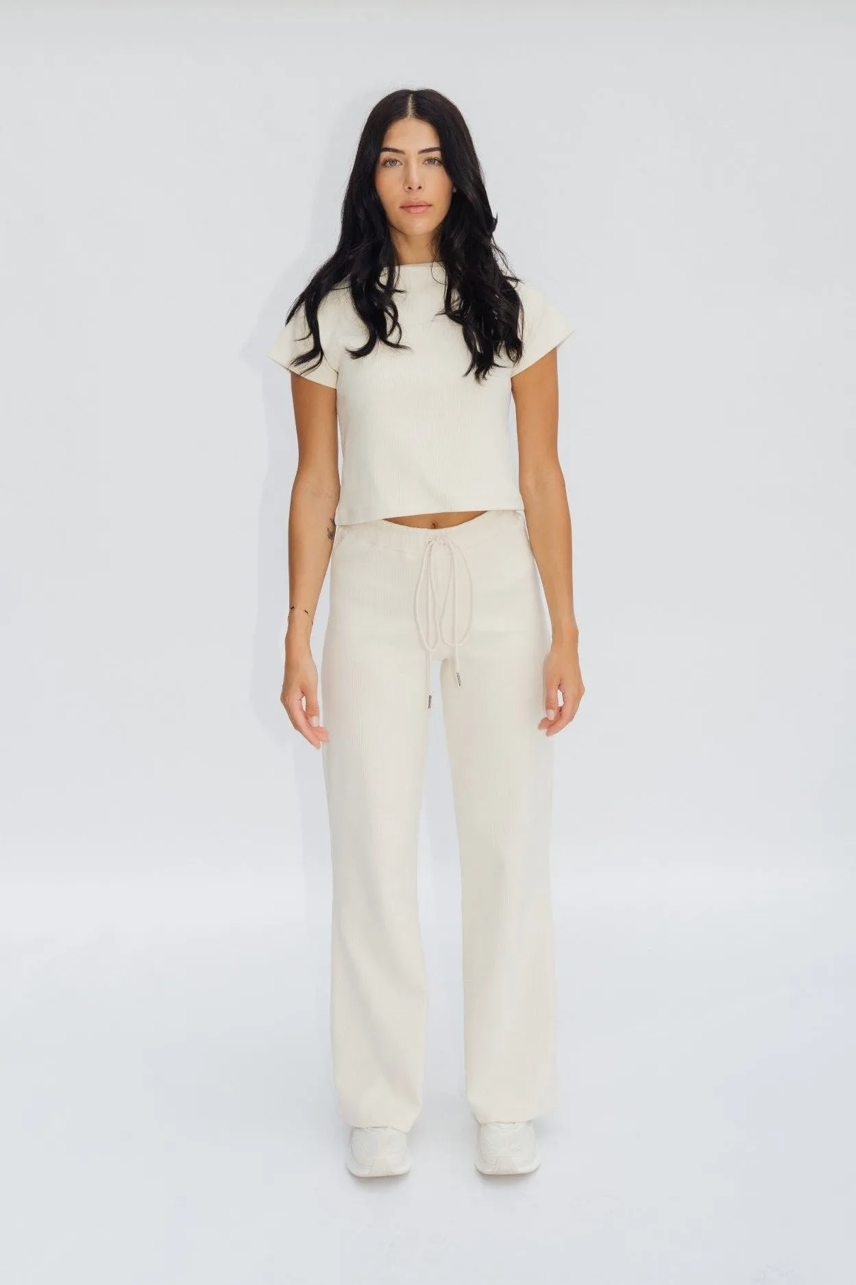 Wide Leg Lounge Pants Cream sold by Wildflo Studio product image thumbnail 2