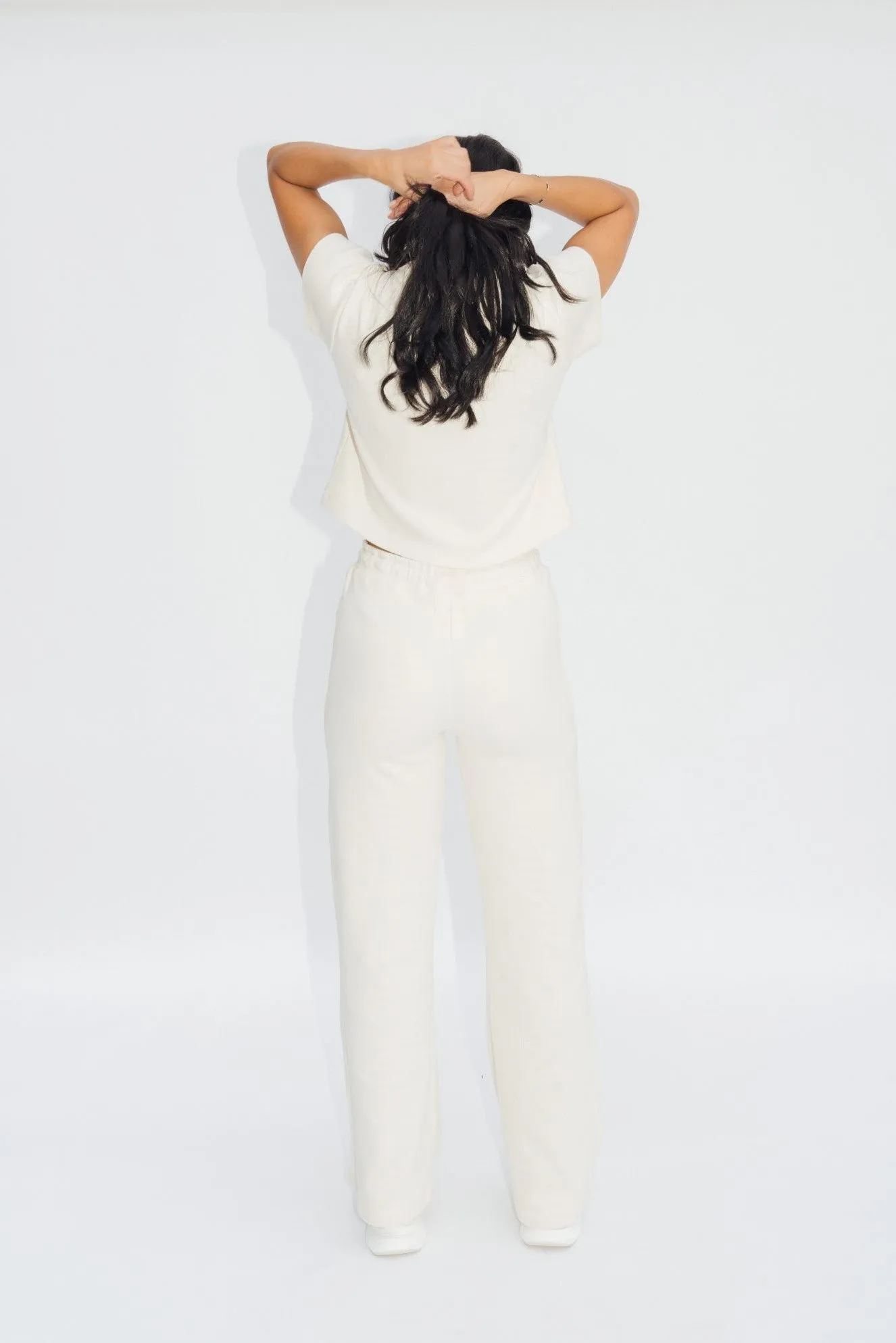 Wide Leg Lounge Pants Cream sold by Wildflo Studio product image thumbnail 3
