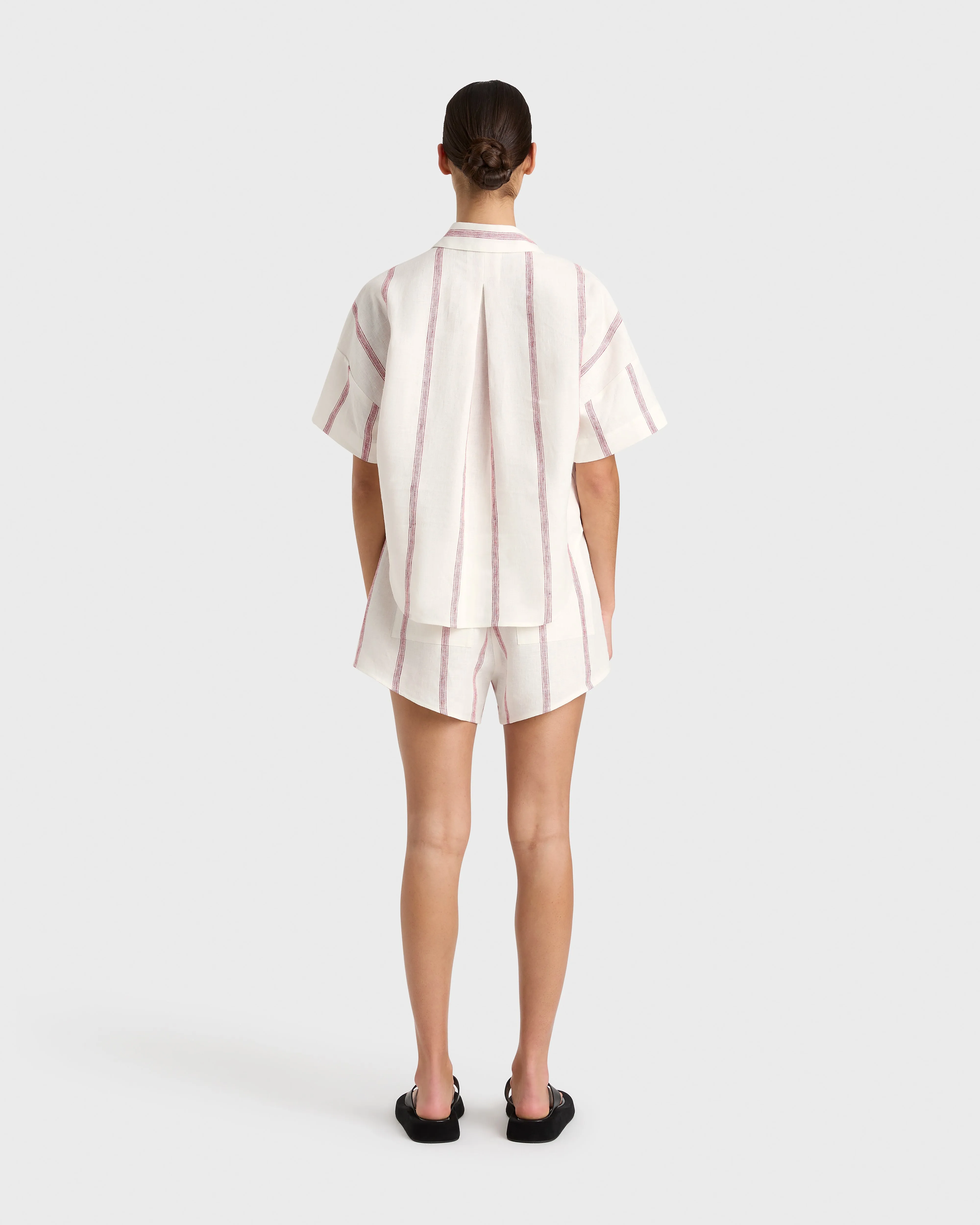 Kiama Short Sleeve Shirt - Red Stripe sold by Bondi Born product image thumbnail 2