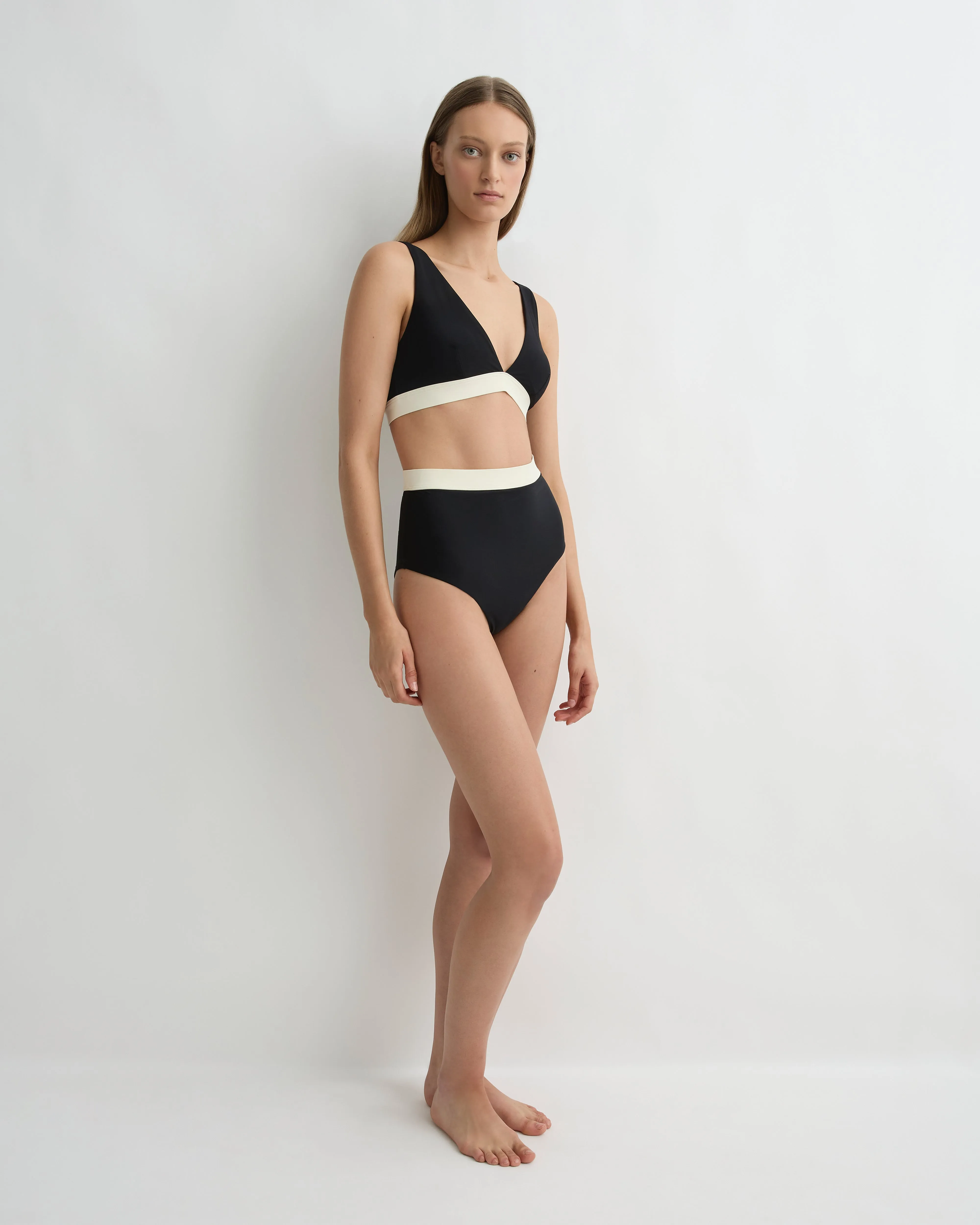 Lina Bikini Bottom - Black & Pearl (Sculpteur®) sold by Bondi Born product image thumbnail 3