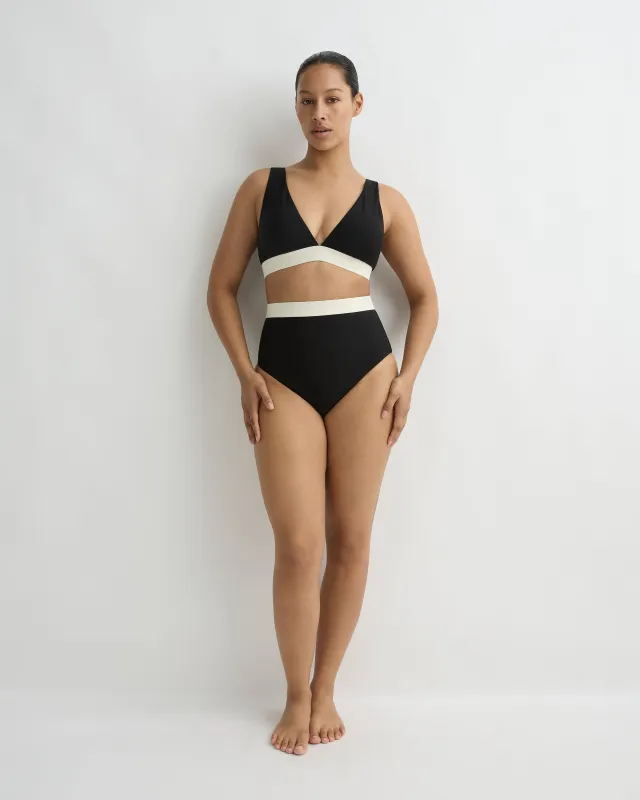 Lina Bikini Bottom - Black & Pearl (Sculpteur®) sold by Bondi Born
