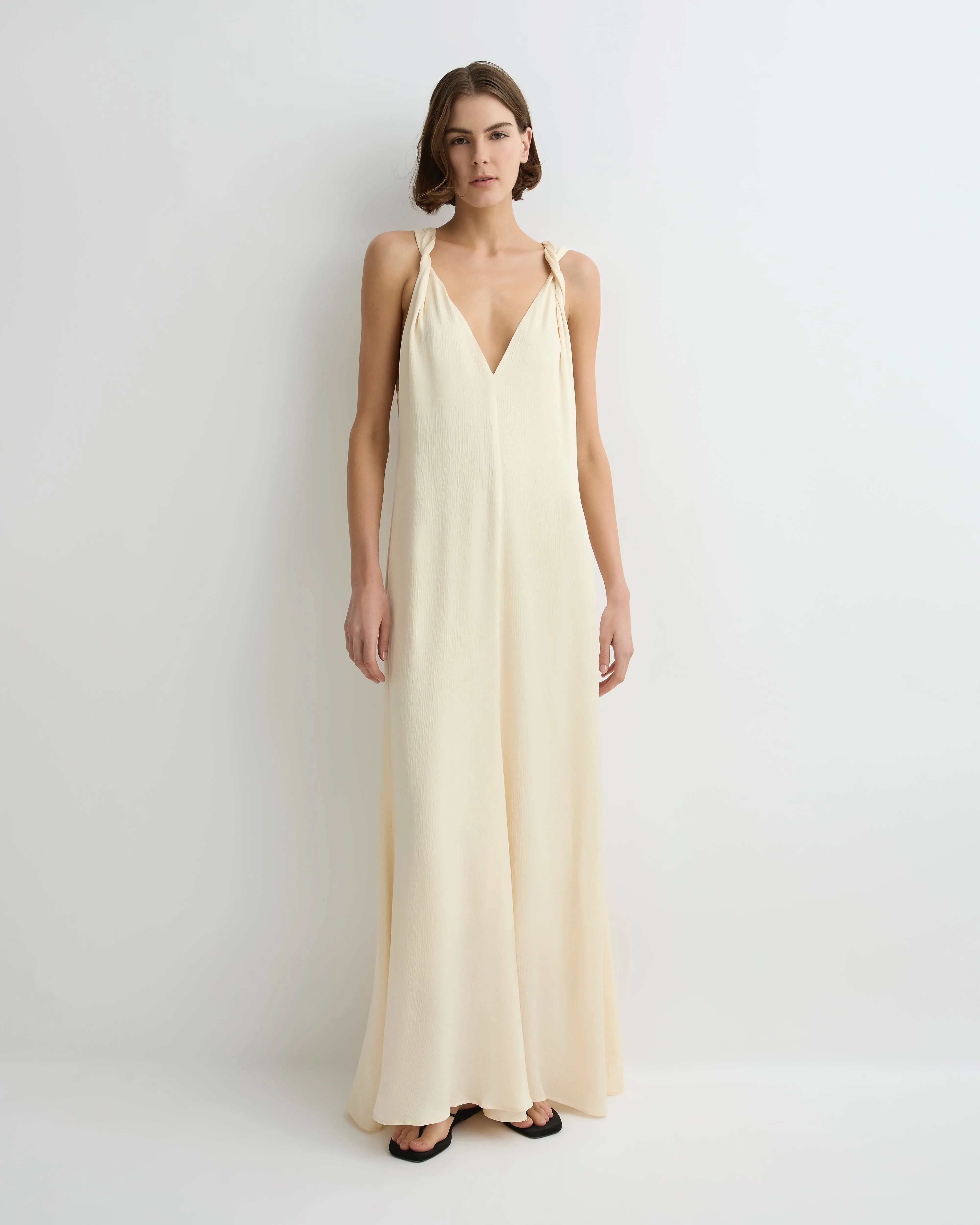 Ardea Twist Shoulder Maxi Dress - Pearl sold by Bondi Born product image thumbnail 3