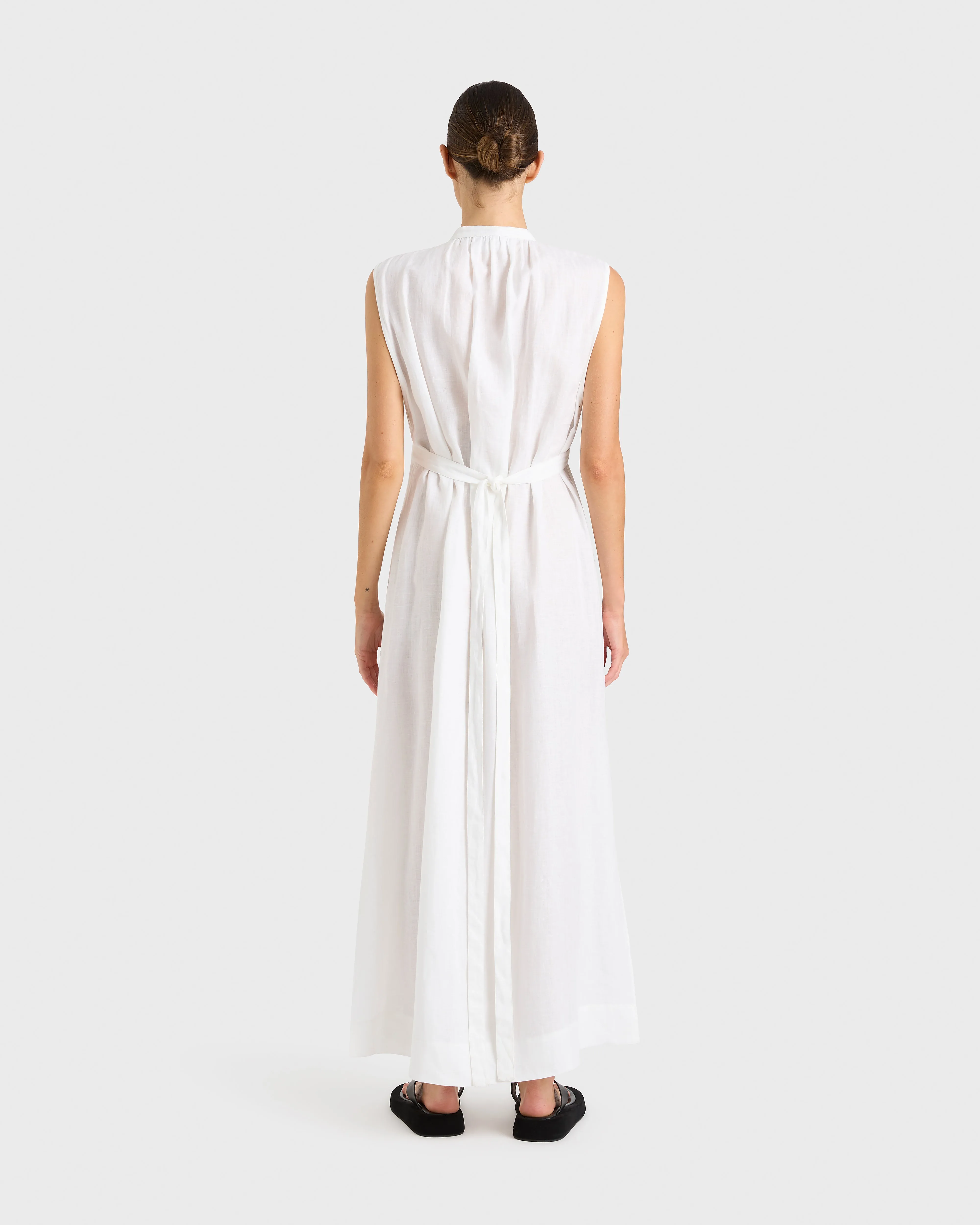 Leiden Button Front Maxi Dress - White sold by Bondi Born product image thumbnail 2