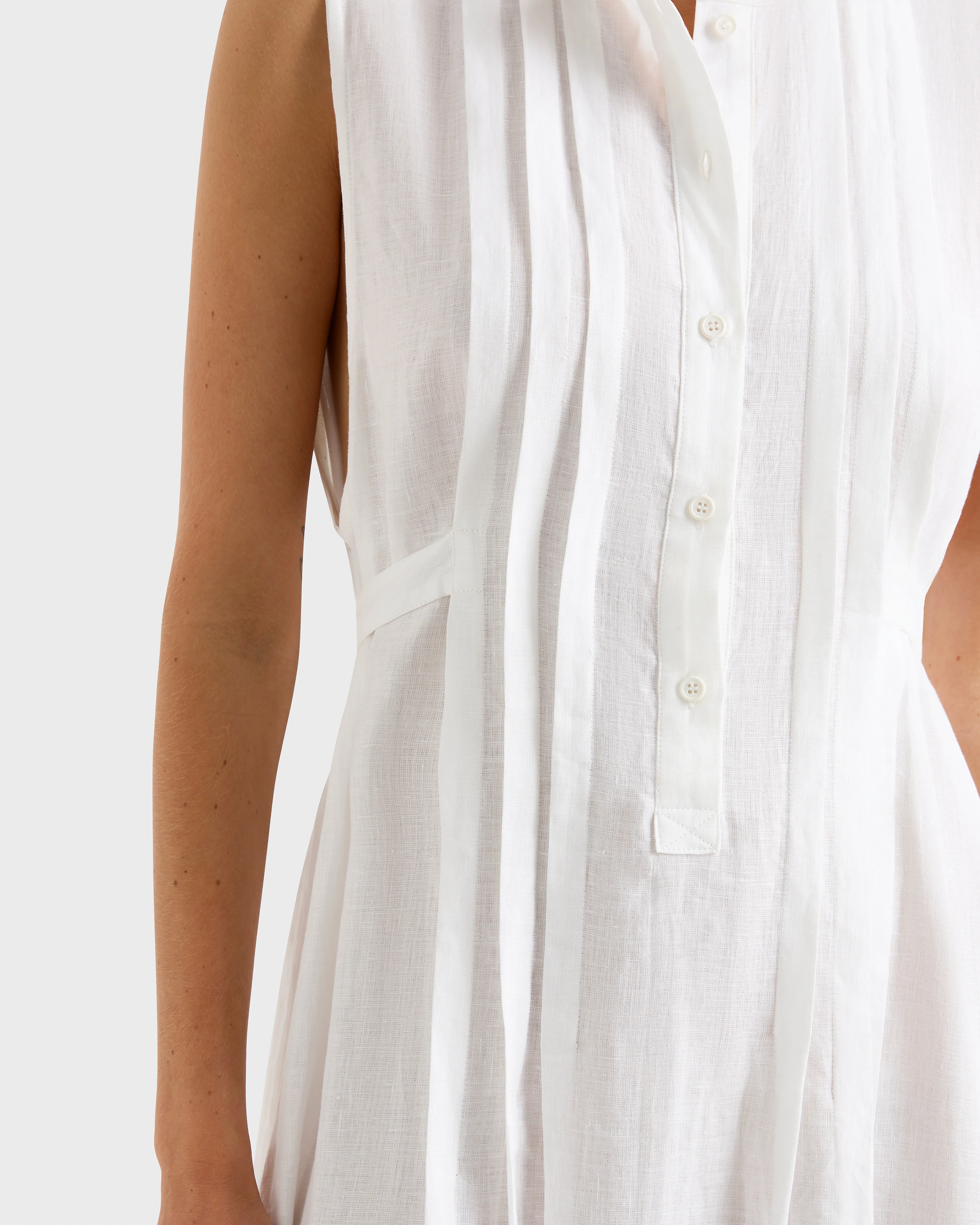 Leiden Button Front Maxi Dress - White sold by Bondi Born product image thumbnail 3