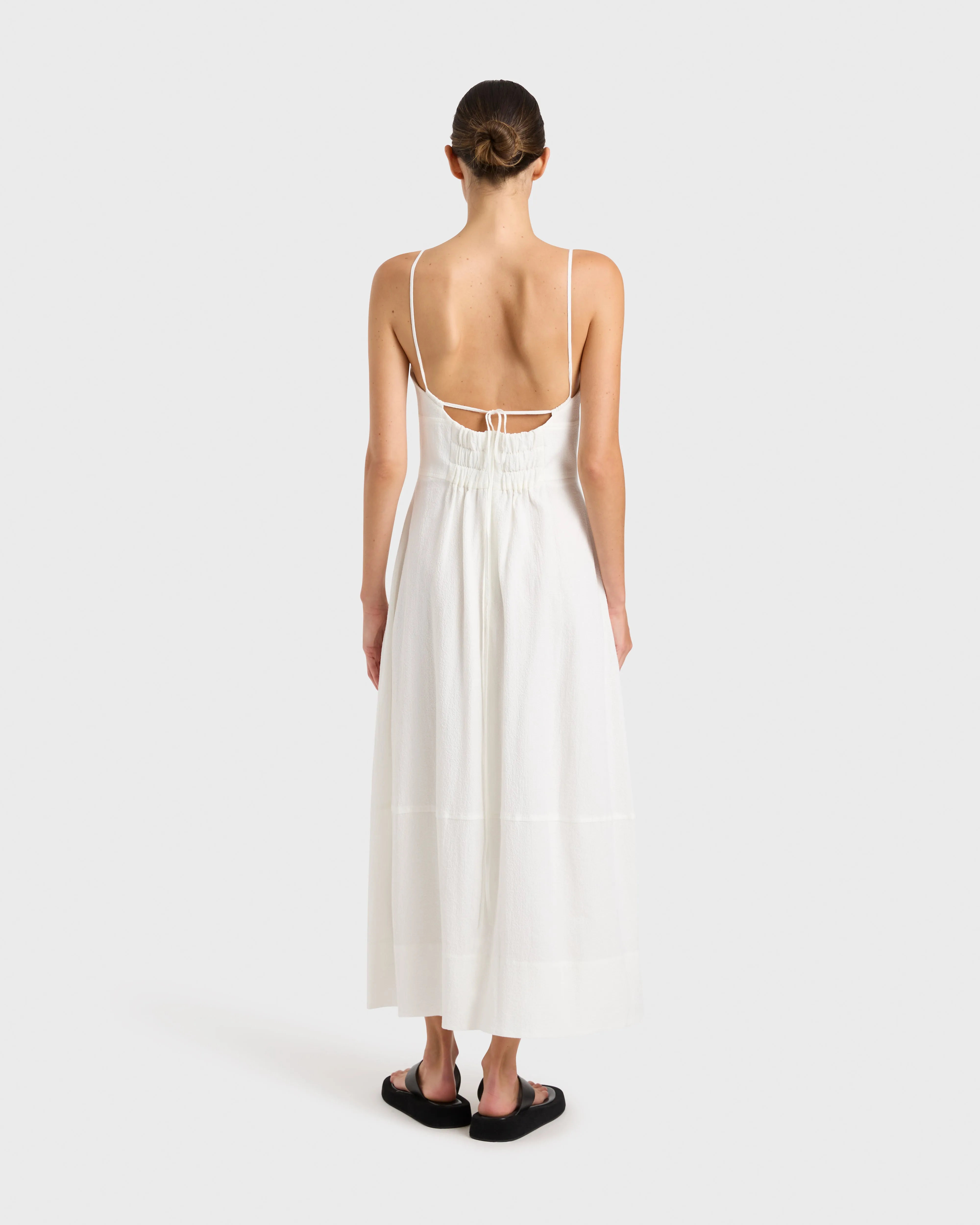 Hastings Organic Cotton Midi Dress - White sold by Bondi Born product image thumbnail 3