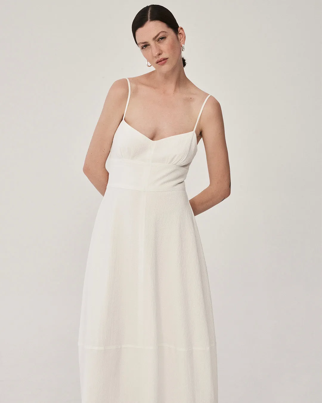 Hastings Organic Cotton Midi Dress - White sold by Bondi Born product image thumbnail 2