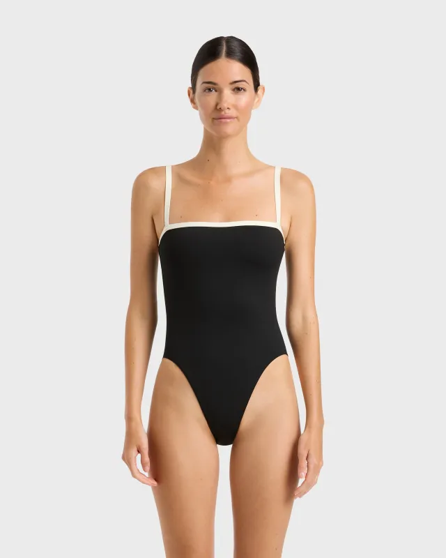 Harlow One Piece - Black & Porcelain (Embodee™) sold by Bondi Born