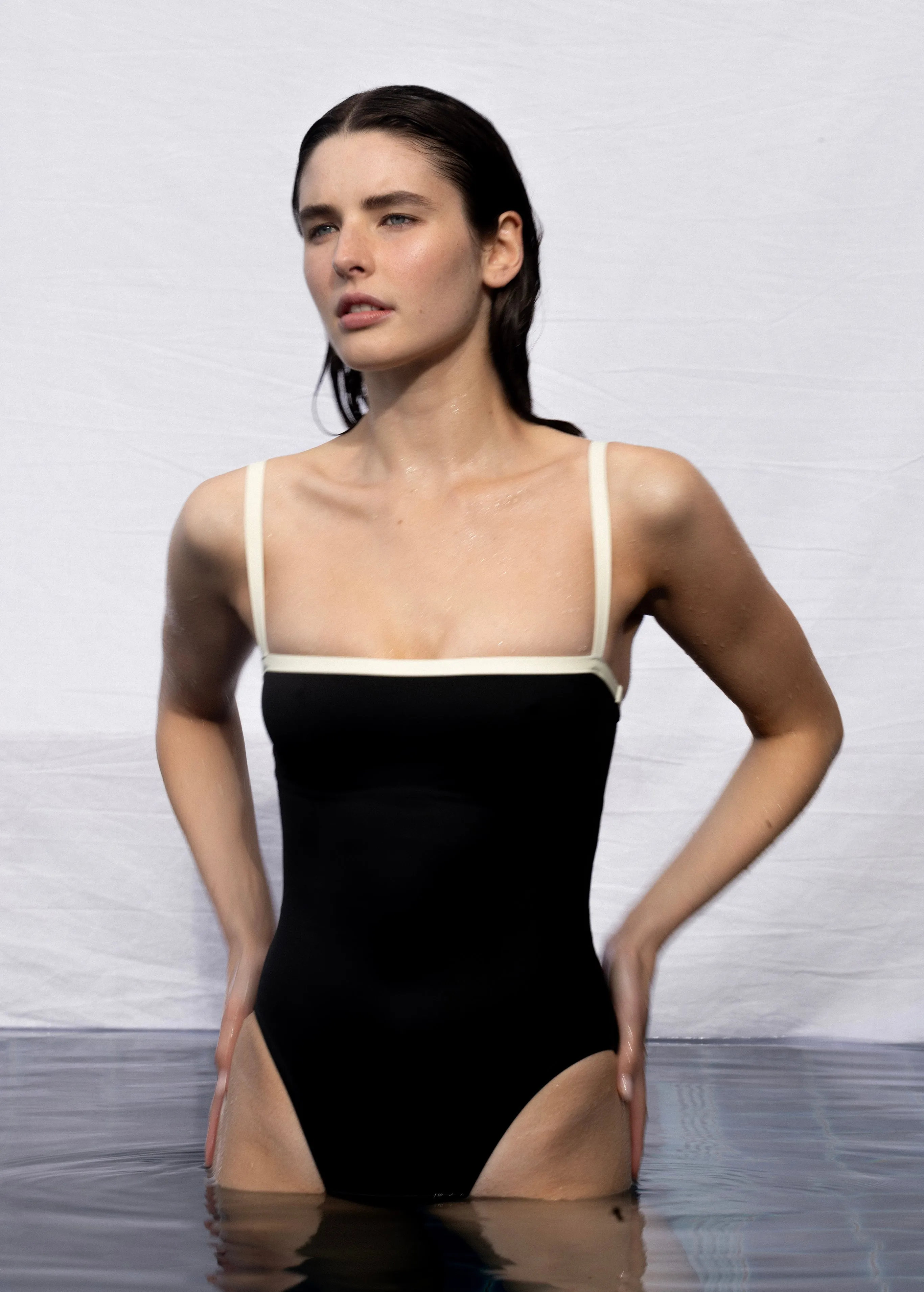 Harlow One Piece - Black & Porcelain (Embodee™) sold by Bondi Born product image thumbnail 2