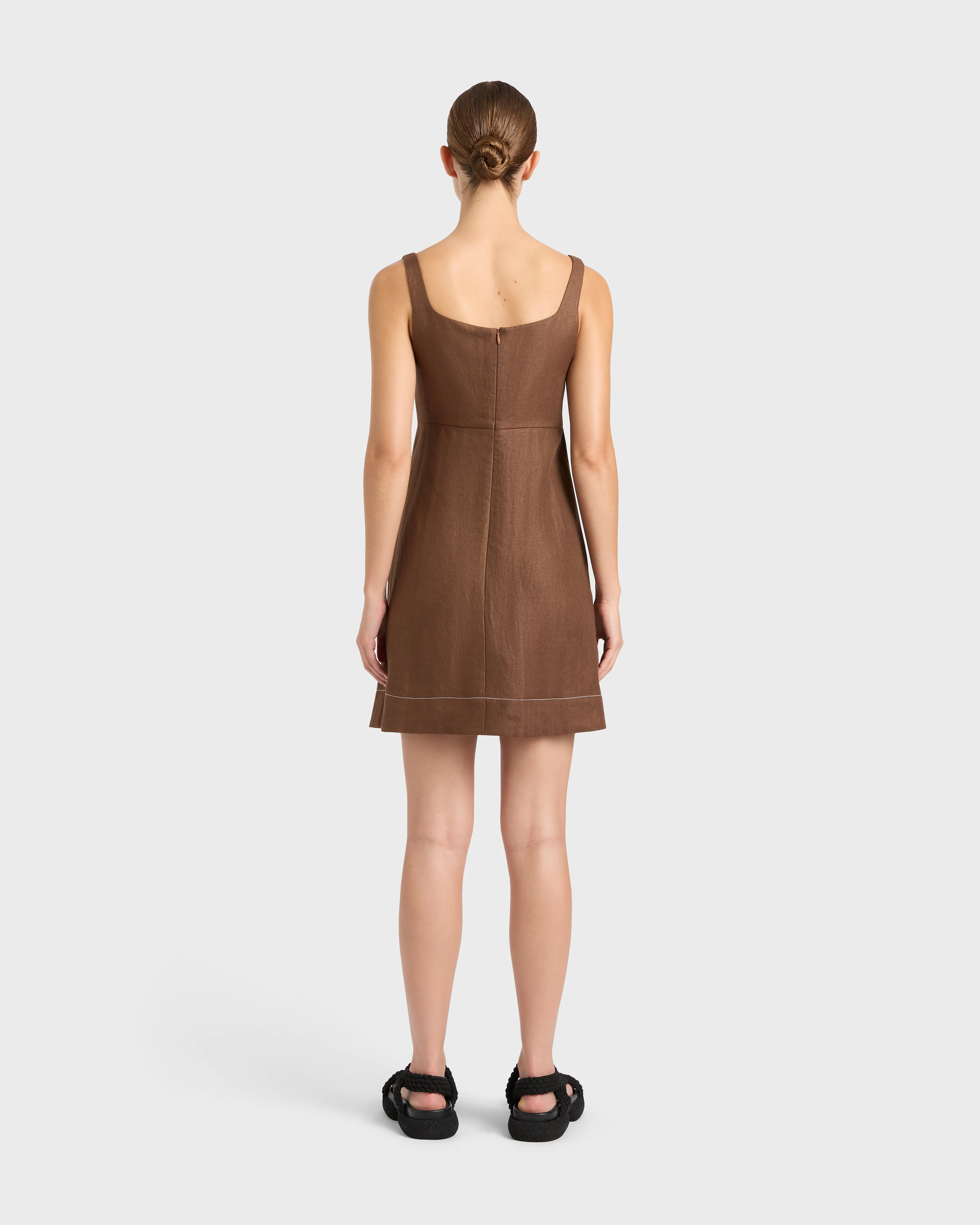 Delphi Empire Mini Dress - Cocoa sold by Bondi Born product image thumbnail 2